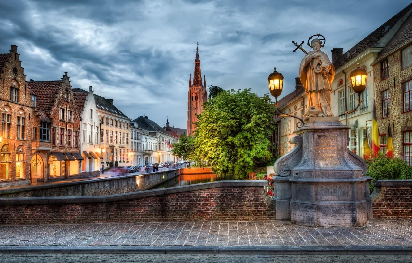 1340x850 Wallpaper HDR, Belgium, bridge, Belgium, Bruges image for desktop, Desktop