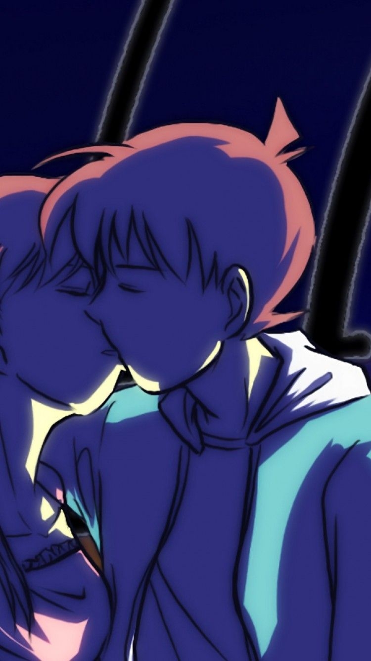 750x1340 Anime cartoon couple kiss each other HD Wallpaper iPhone 6 / 6S, Phone