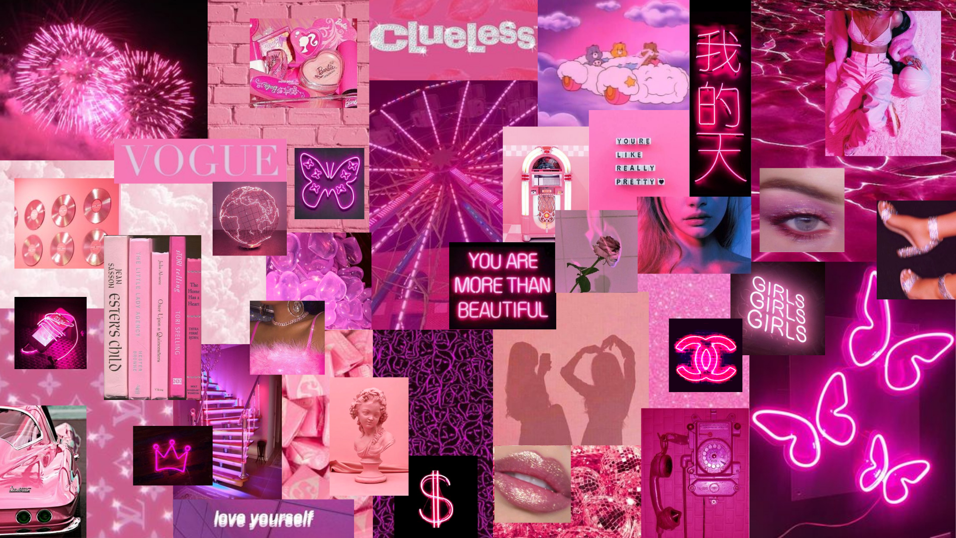 1920x1080 Pink Neon Aesthetic. Pink wallpaper laptop, Pink wallpaper pc, Cute laptop wallpaper, Desktop