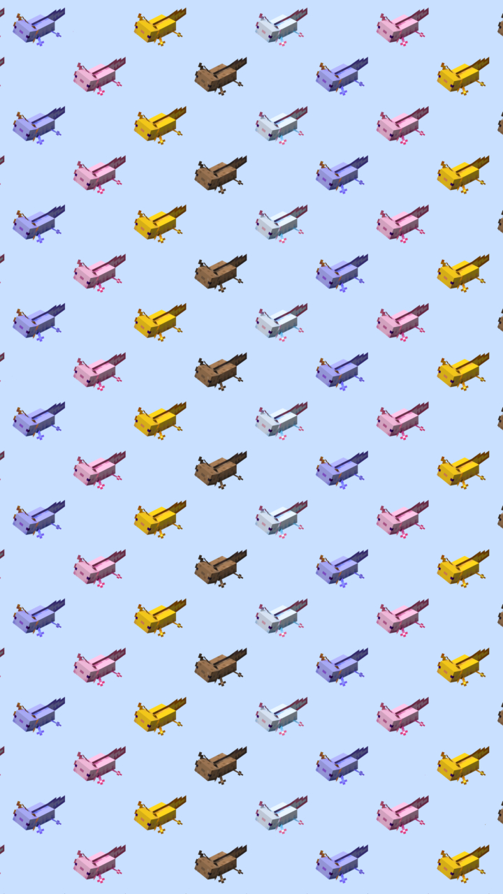 720x1280 Minecraft Axolotl Wallpaper, Phone