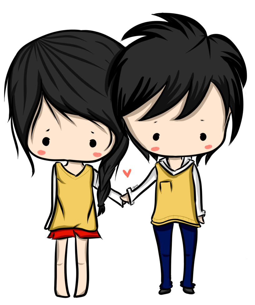820x980 Free Cute Couple Cartoon Hugging, Download Free Clip Art, Phone