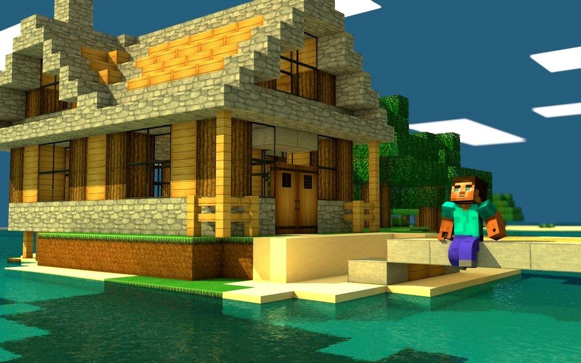 1140x710 Download Minecraft House Wallpaper, Desktop