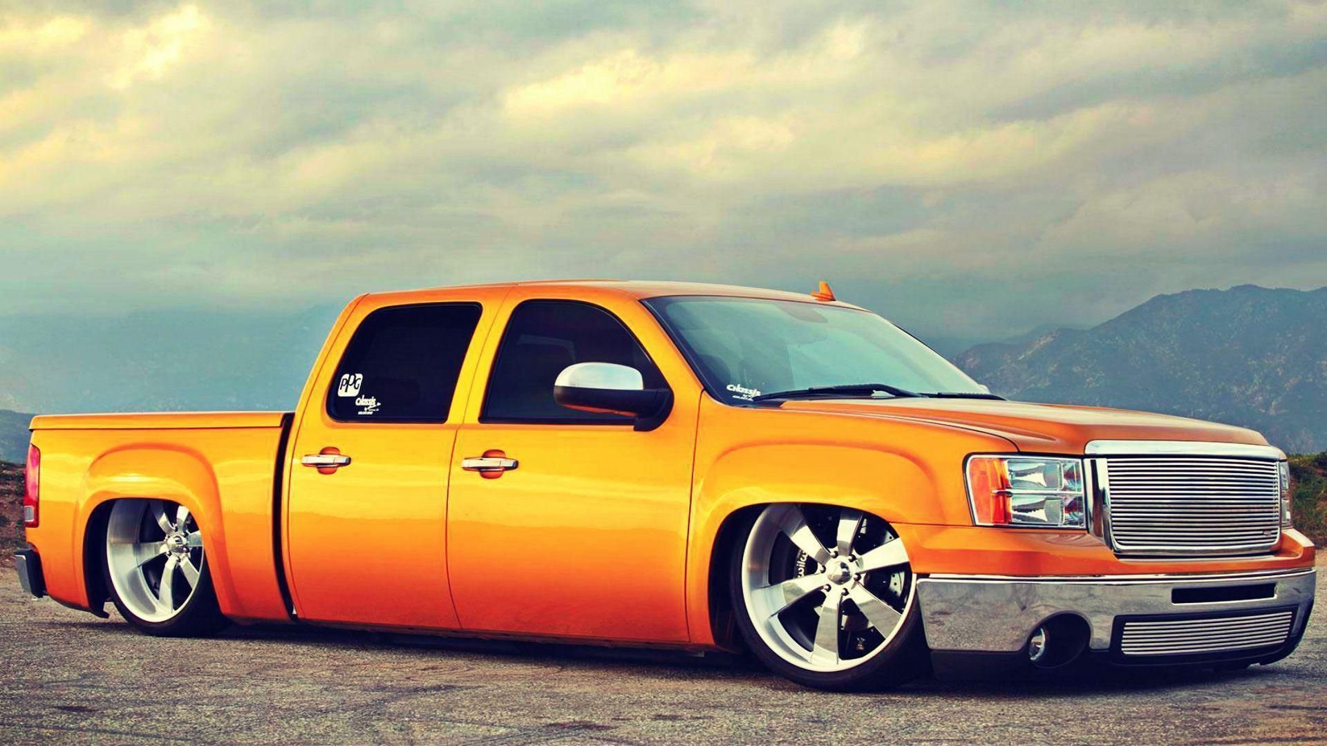 1920x1080 gmc orange takuache truck HD cars Wallpaper, Desktop