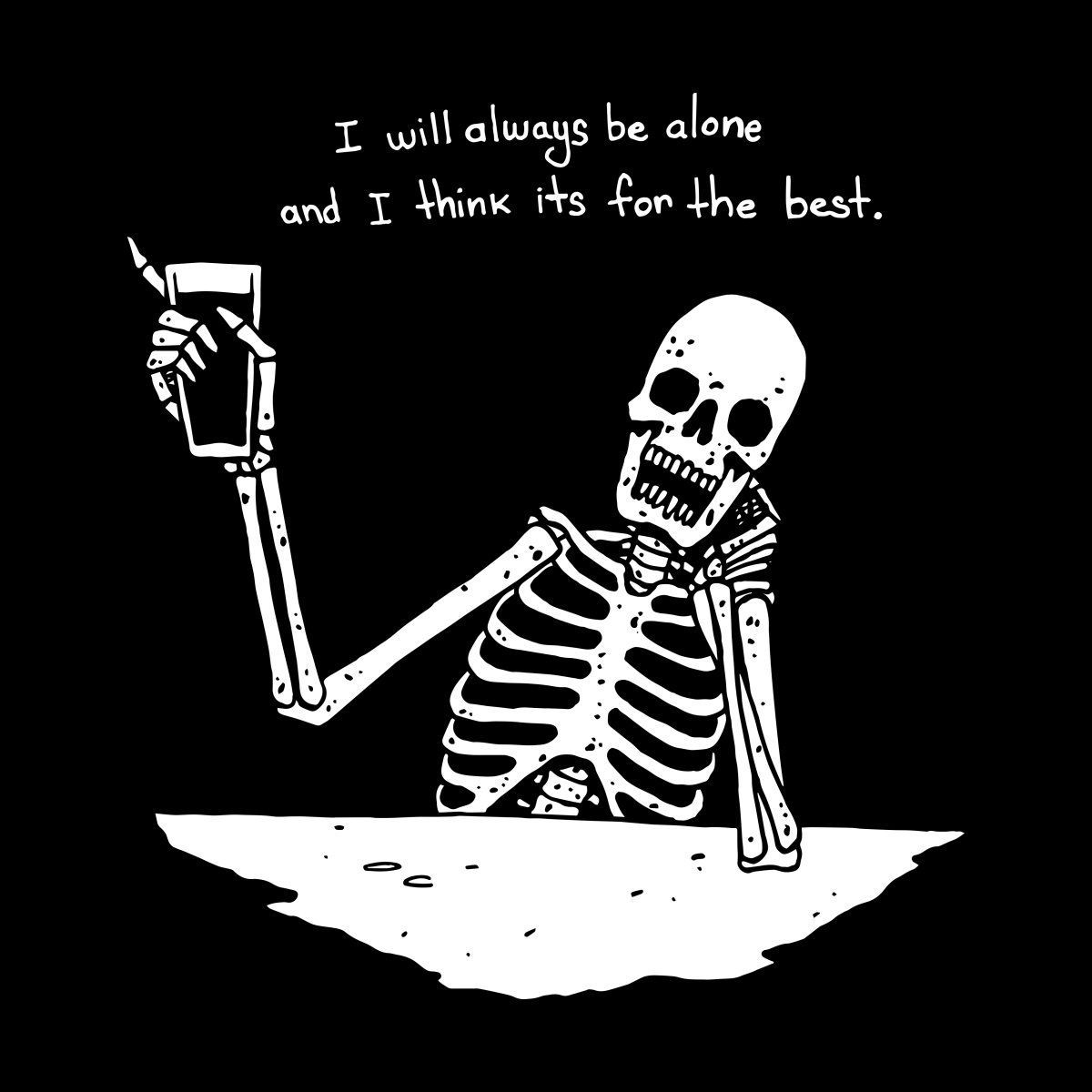 1200x1200 I will always be alone. Art, Skull wallpaper, Beautiful dark art, Phone