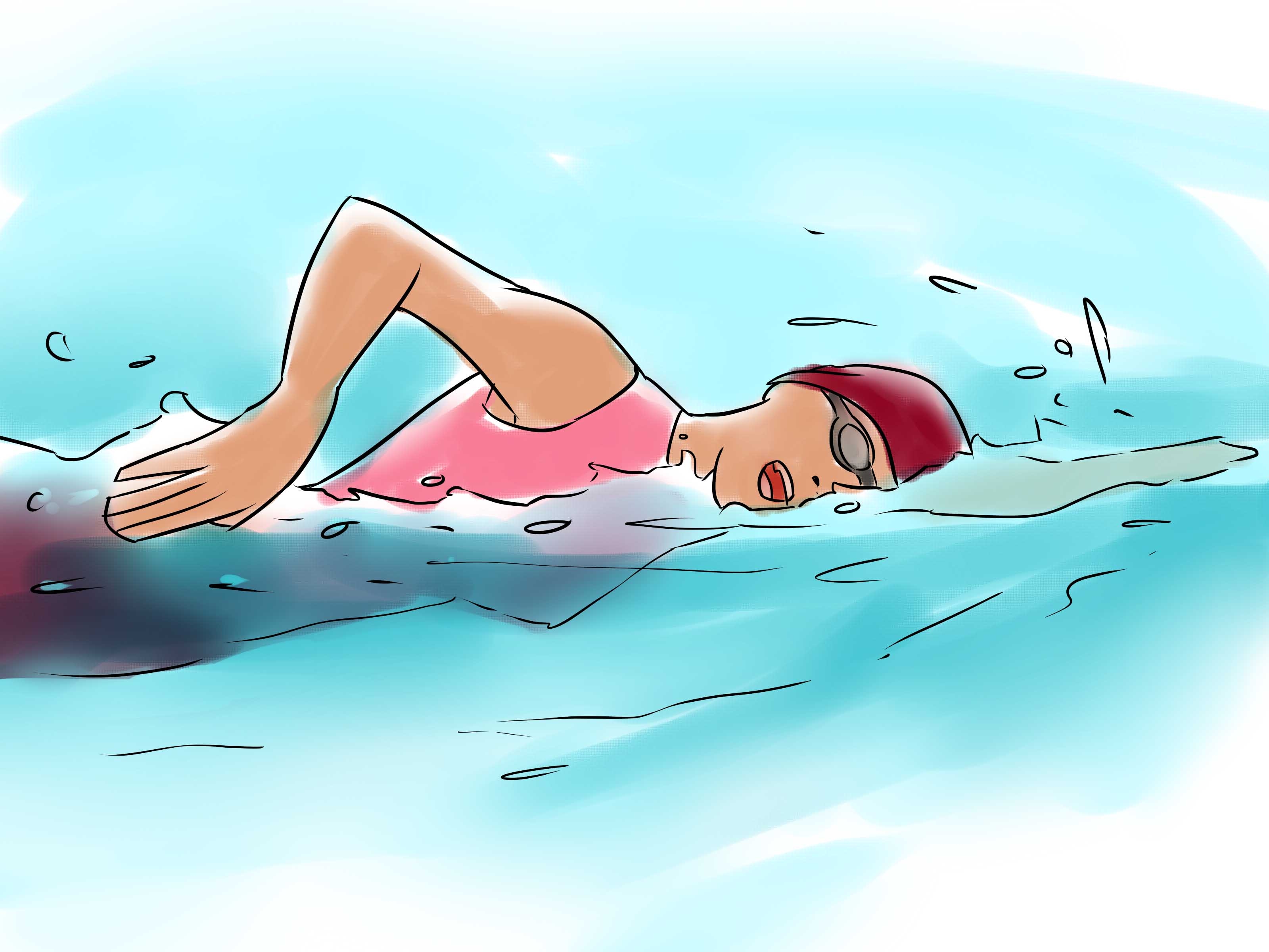 3200x2400 women swimming clipart, Desktop