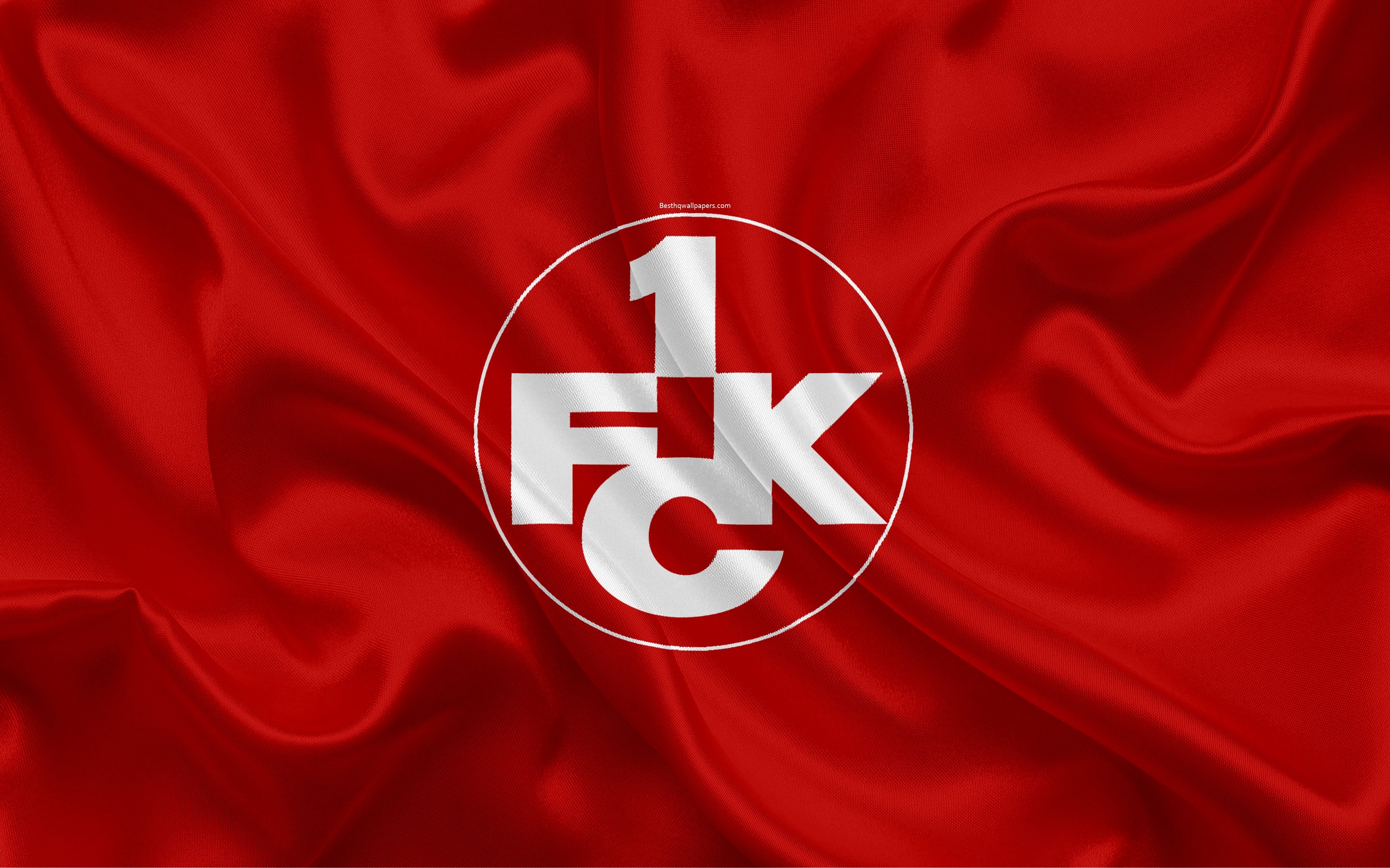 3840x2400 Download wallpaper Kaiserslautern FC, FCK, 4k, red silk flag, German football club, logo, emblem, 2 Bundesliga, football, Kaiserslautern, Germany, Second Bundesliga for desktop with resolution. High Quality HD picture wallpaper, Desktop