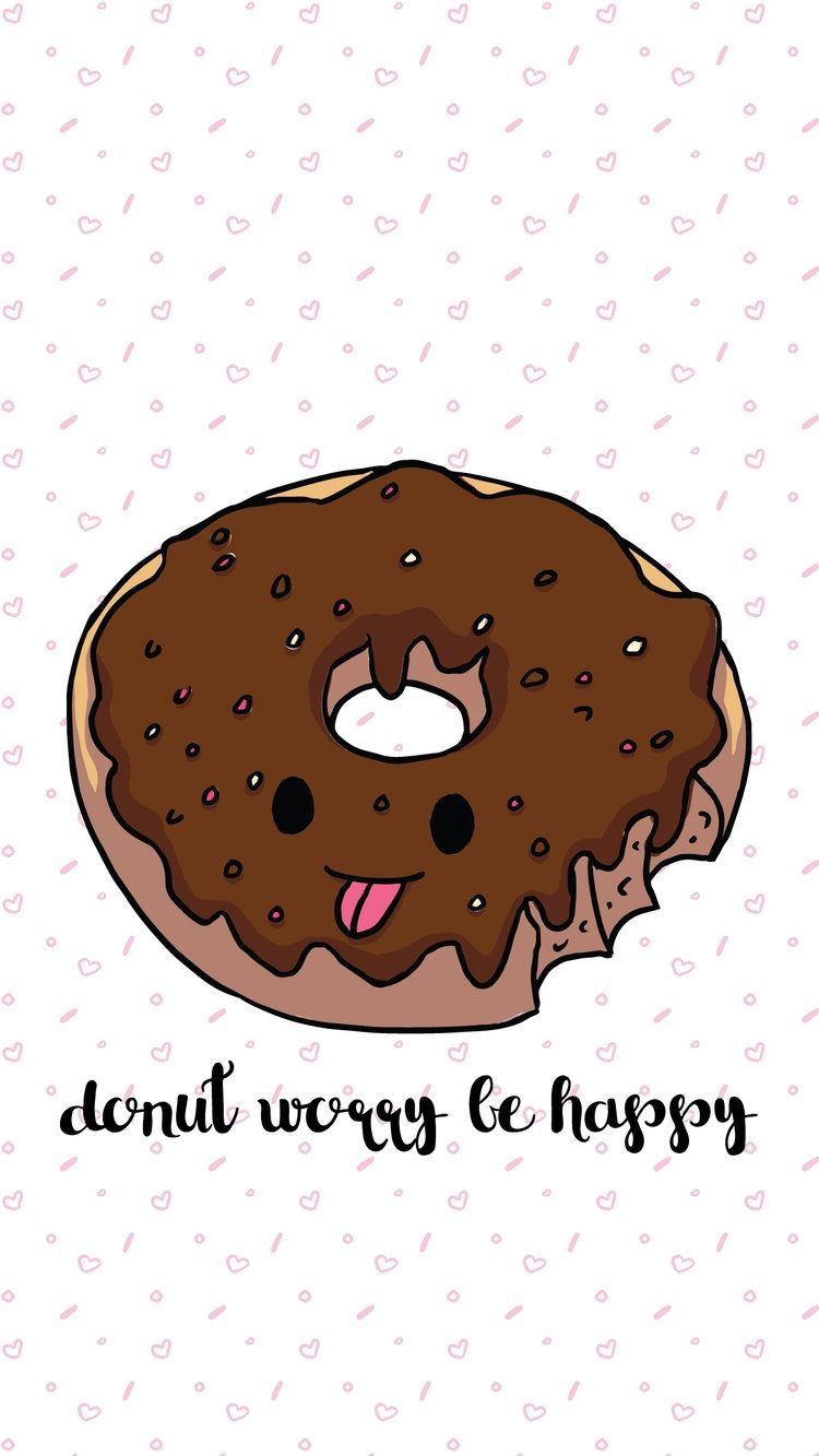 750x1340 Chocolate Donuts Kawaii Wallpaper Free Chocolate Donuts Kawaii Background, Phone