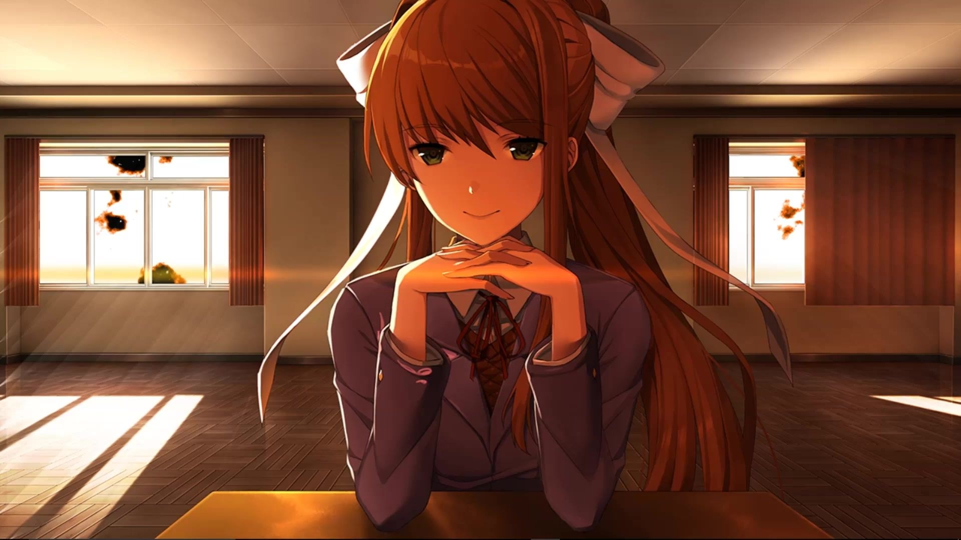 1920x1080 Monika Doki Literature Club Anime Live Wallpaper Free, Desktop