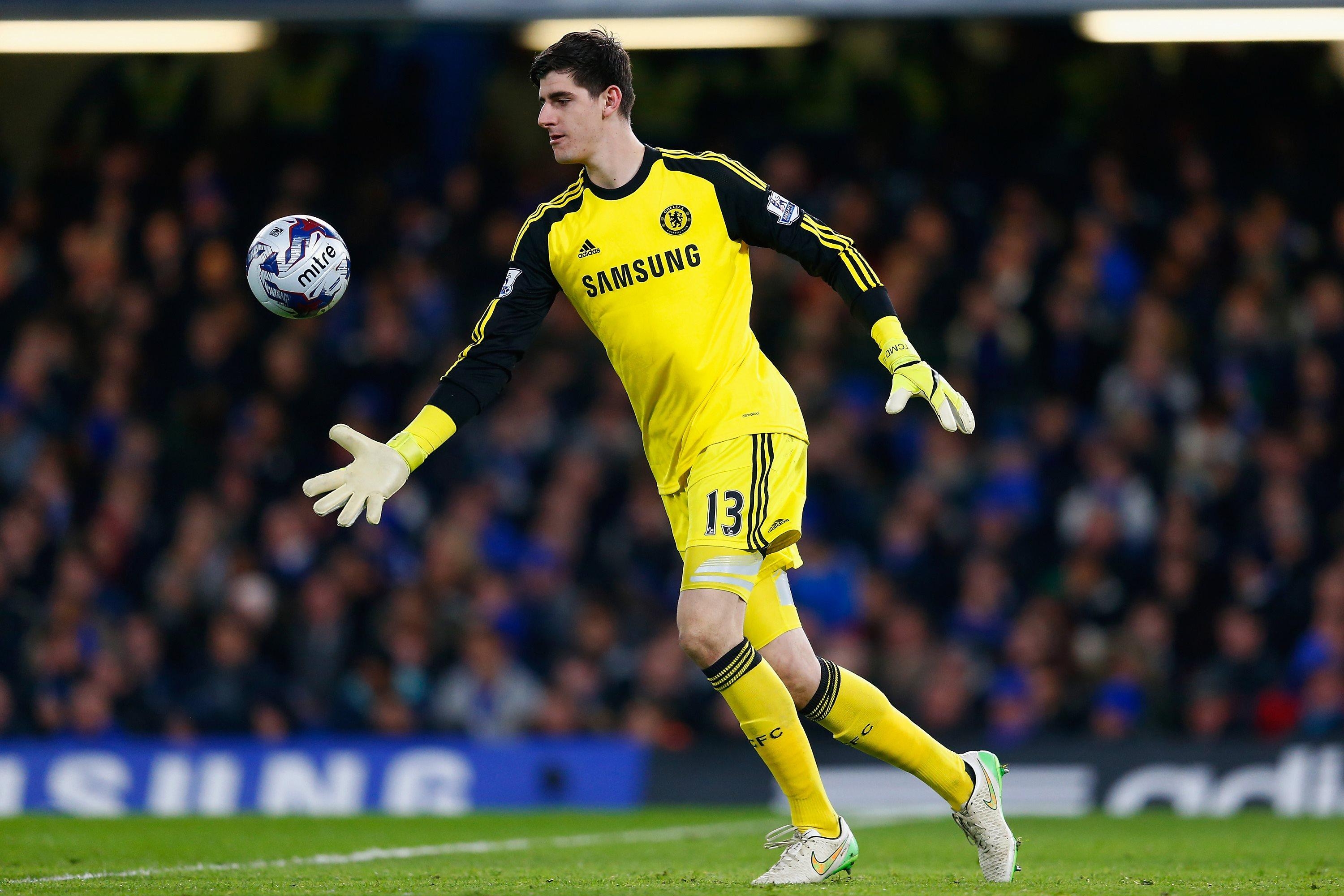 3000x2000 Download wallpaper Chelsea, match, Thibaut Courtois, goalkeeper, Desktop