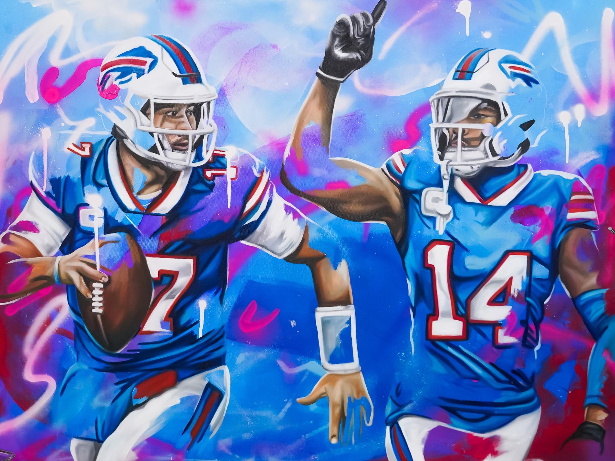 2050x1540 Josh Alan and Stefon Diggs painting that I just finished! Go Bills!, Desktop