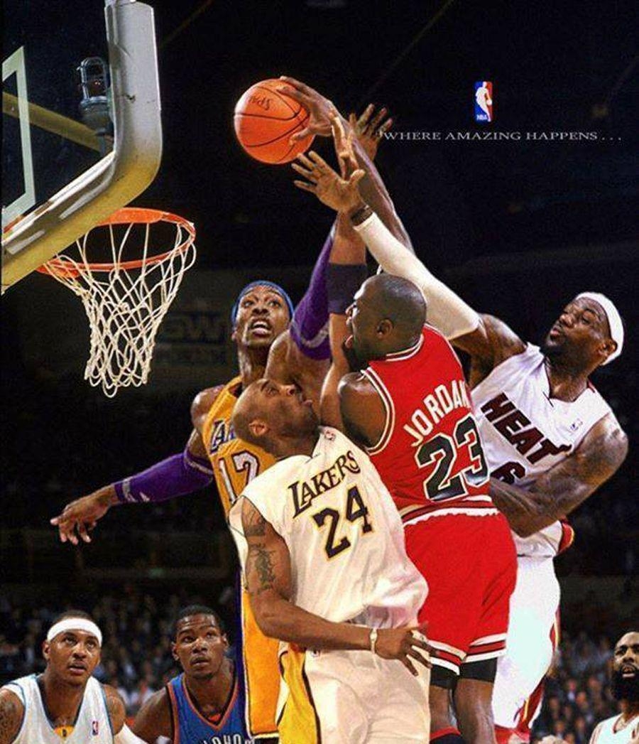 900x1050 GOAT Michael Jordan VS Kobe Bryant VS LeBron James VS Dwight Howard, Phone