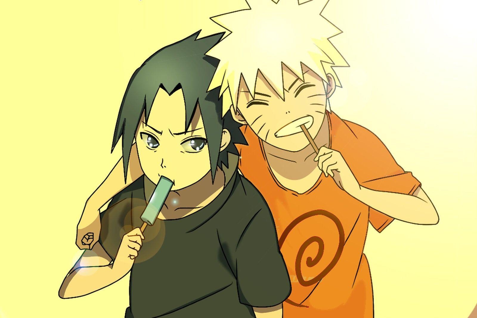 1600x1070 Little Sasuke and Naruto #naruto. Naruto. Naruto, Desktop