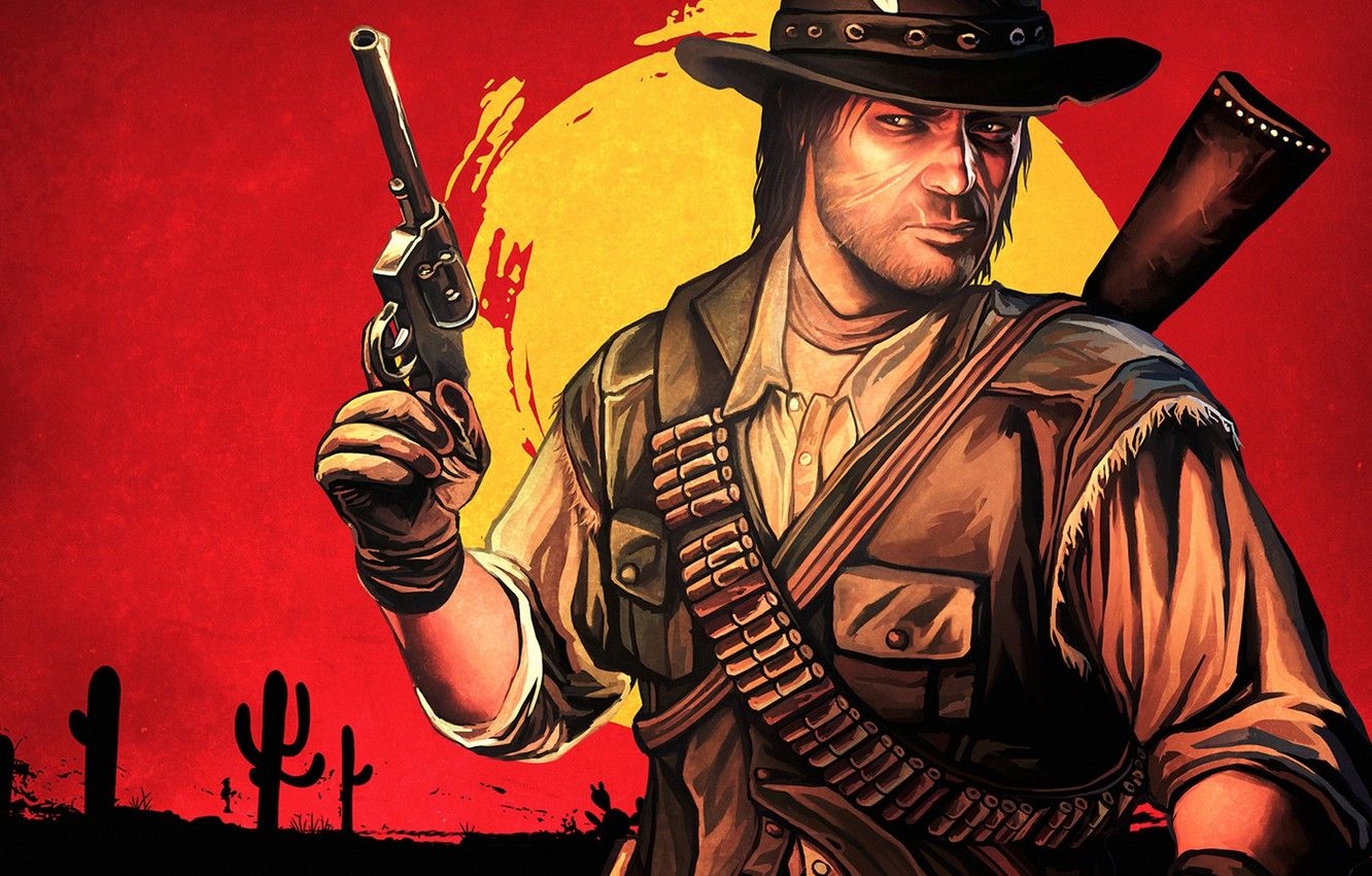 1340x850 Wallpaper hat, cowboy, art, Rockstar, red dead redemption, john, Desktop