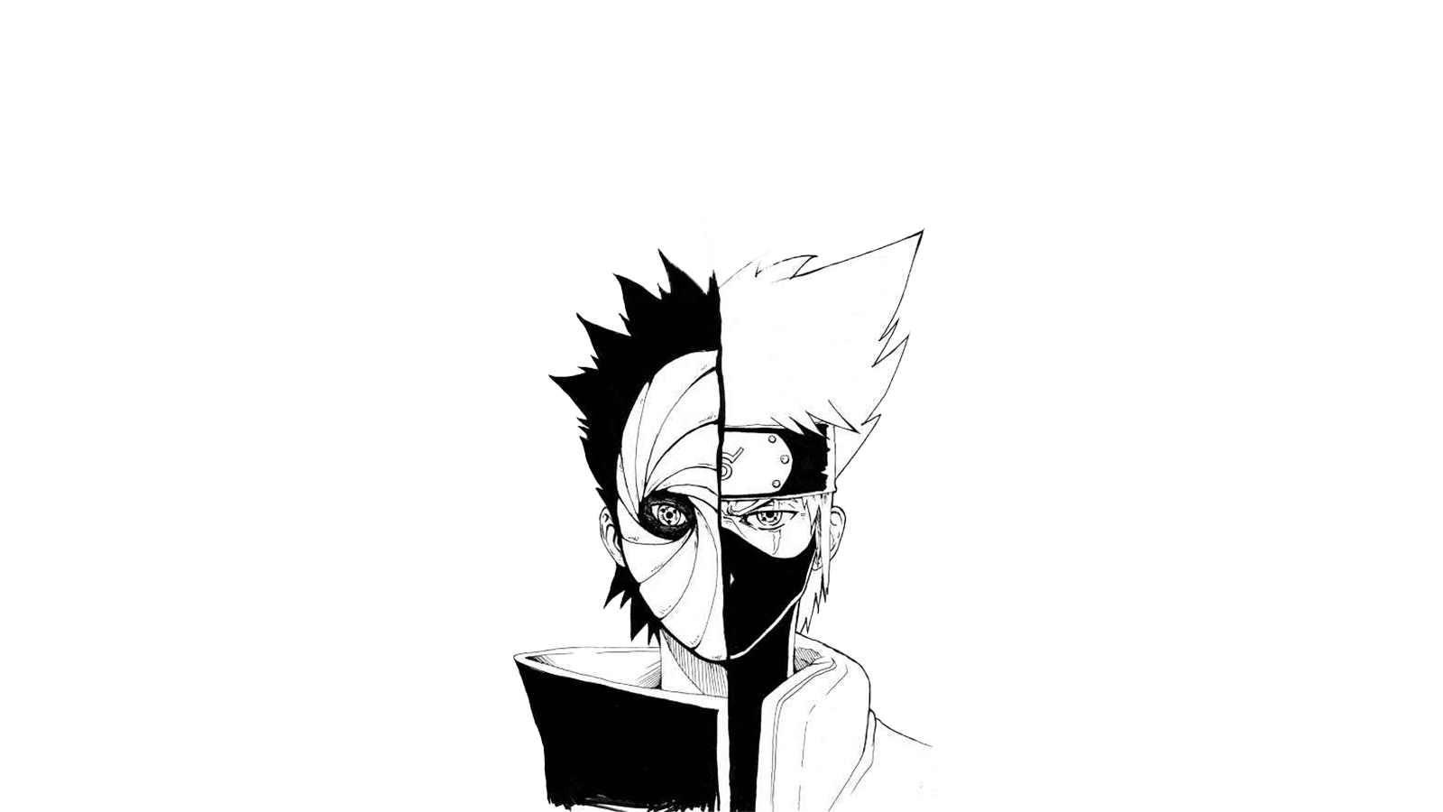 1600x900 Naruto Wallpaper Black And White (Dengan gambar). Drawing, Desktop