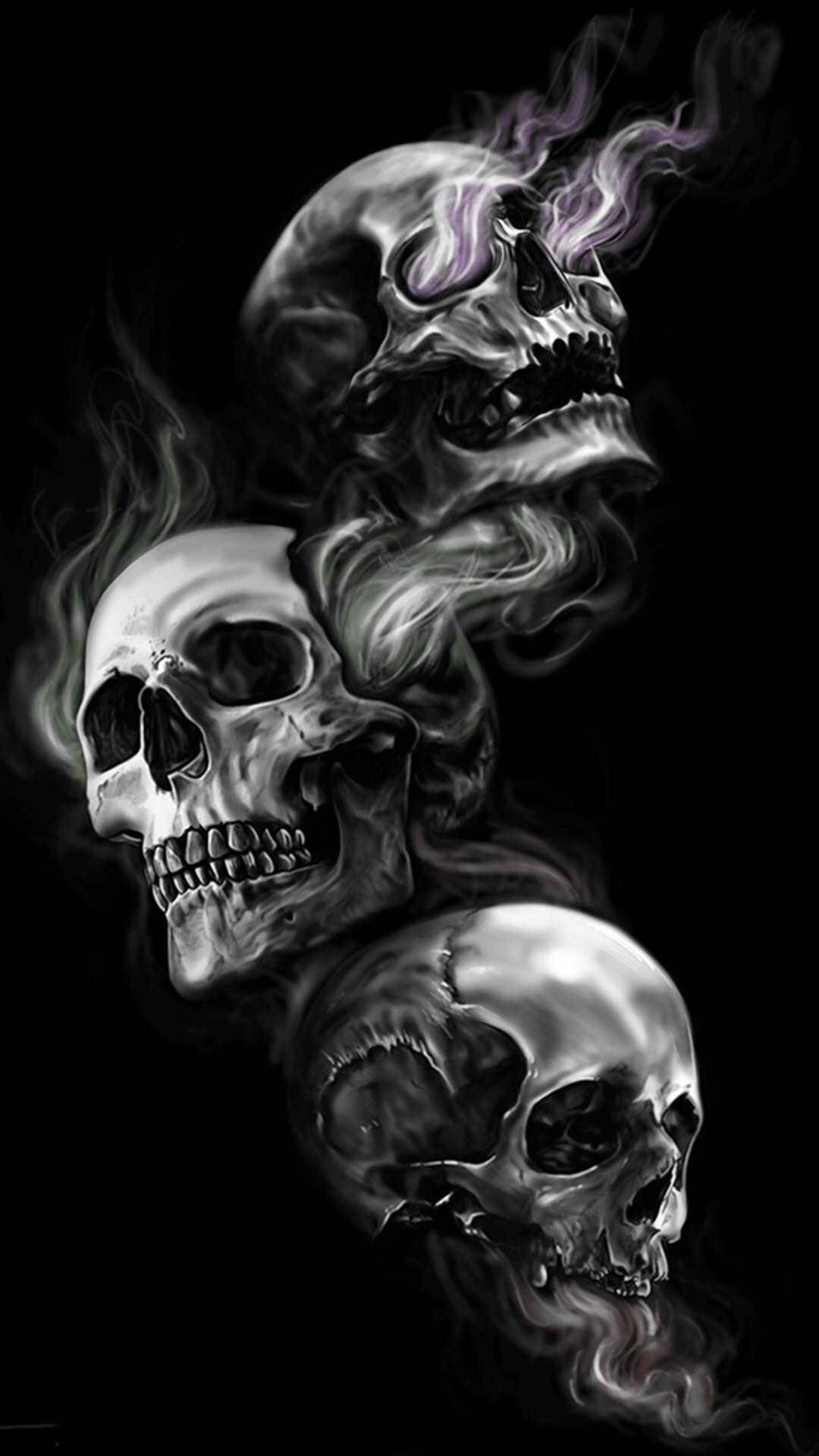 1080x1920 Download Chicano Style Skull Art Wallpaper, Phone