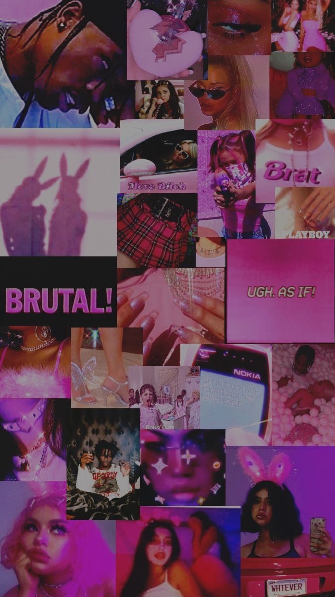 680x1200 Baddie iPhone Aesthetic Collage Wallpaper, Phone