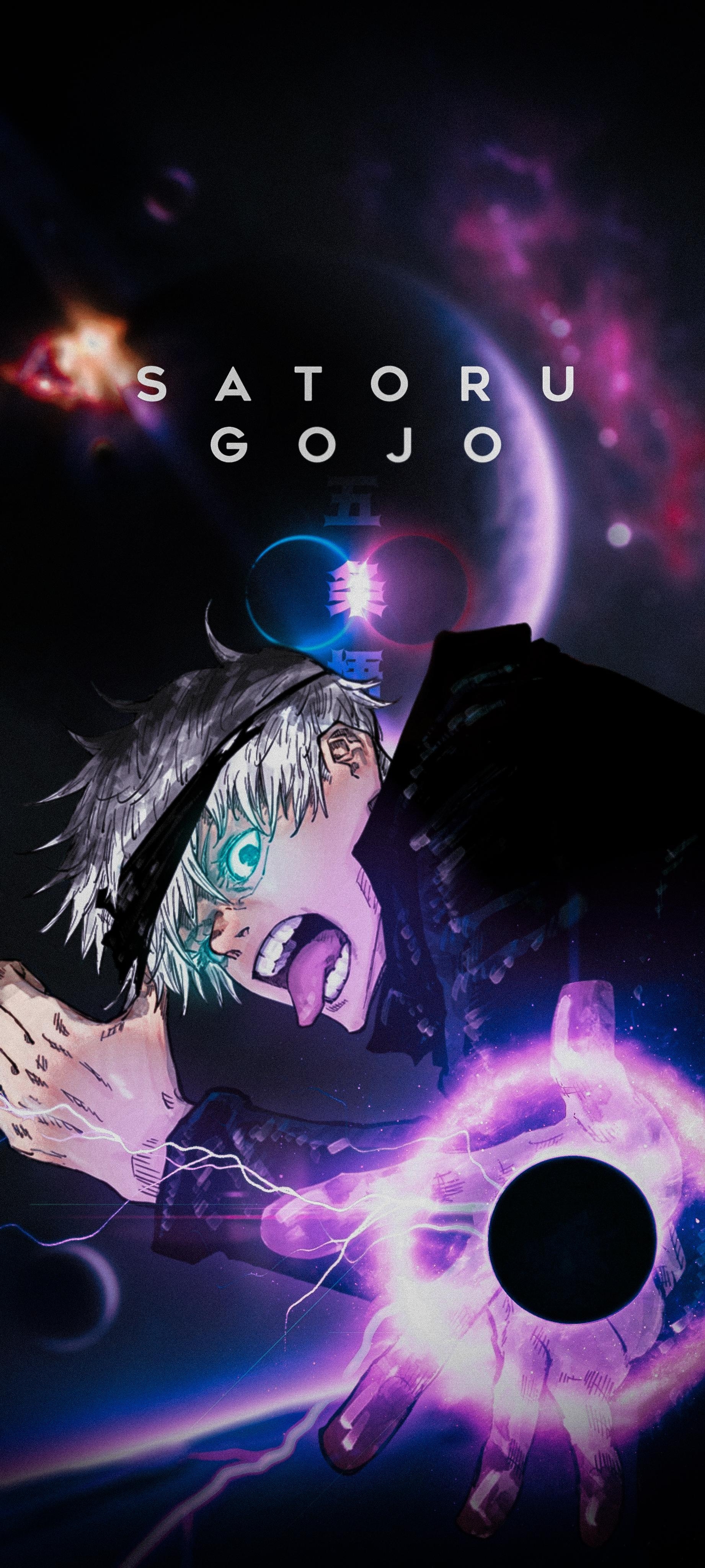 1850x4100 Satoru Gojo Wallpaper made, Phone