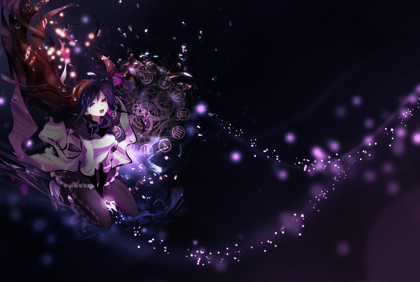 1340x900 Here is a wallpaper for Homura Akemi fans I made, hope you guys enjoy!, Desktop