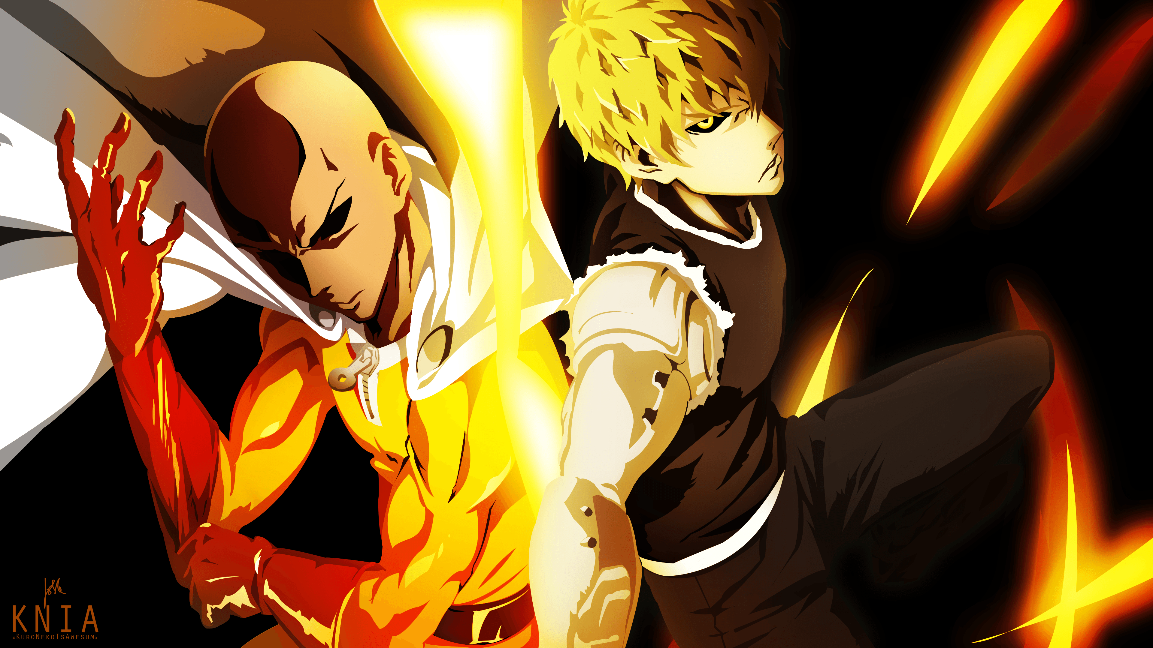 3840x2160 Saitama Genos One Punch Man Wallpaper by kuronekoisawesum. Daily, Desktop