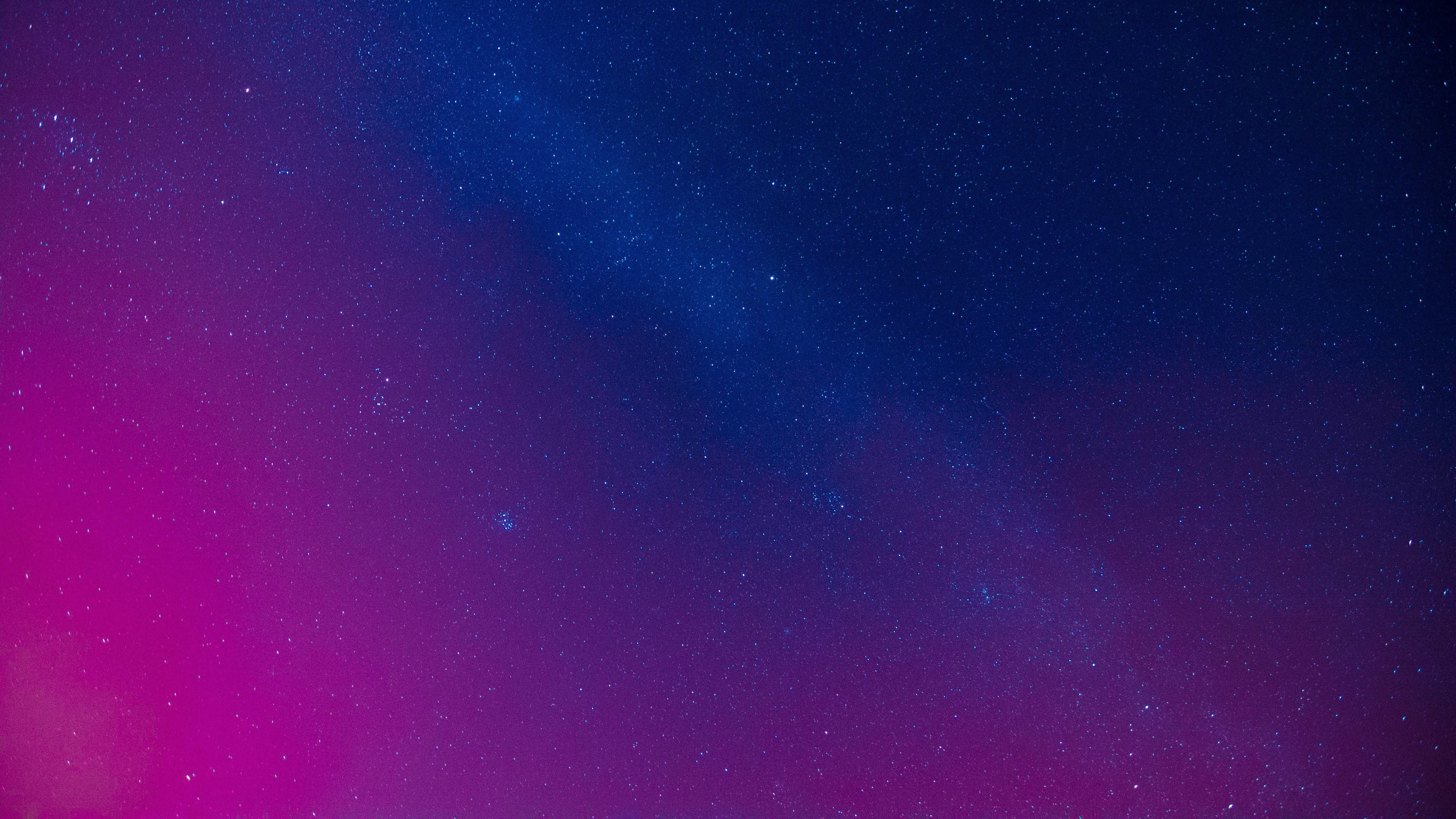 3840x2160 4K, pink, clear sky, stars, blue, colorful Gallery HD Wallpaper, Desktop