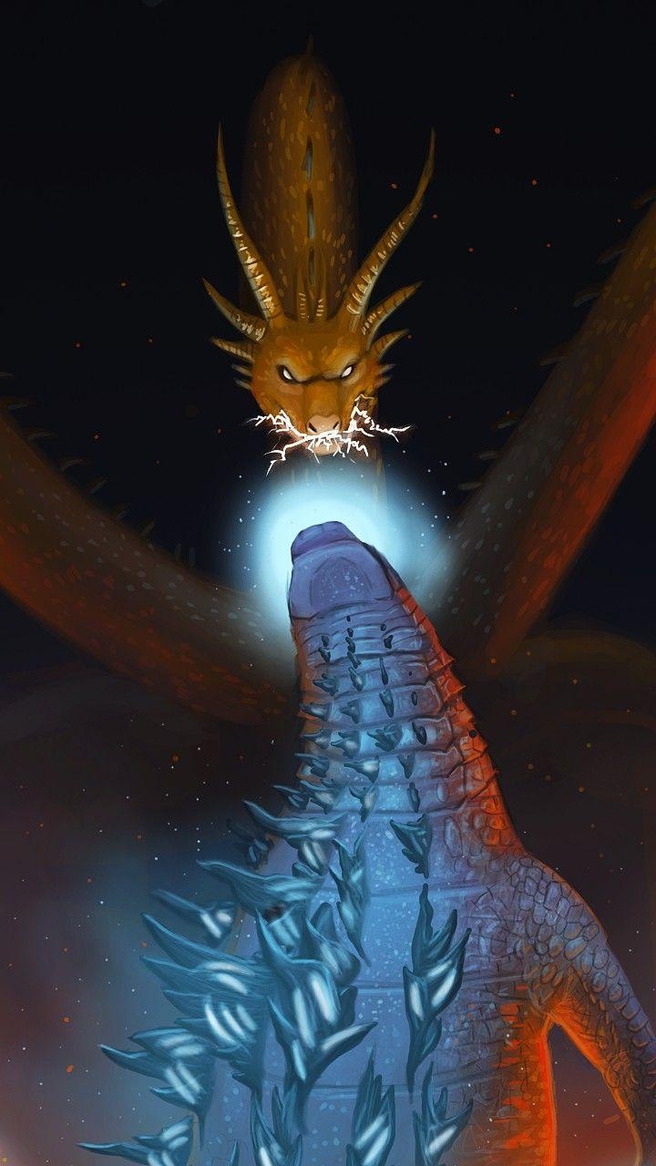 720x1280 King Ghidorah. Villians. Godzilla vs, Godzilla, Godzilla, Phone