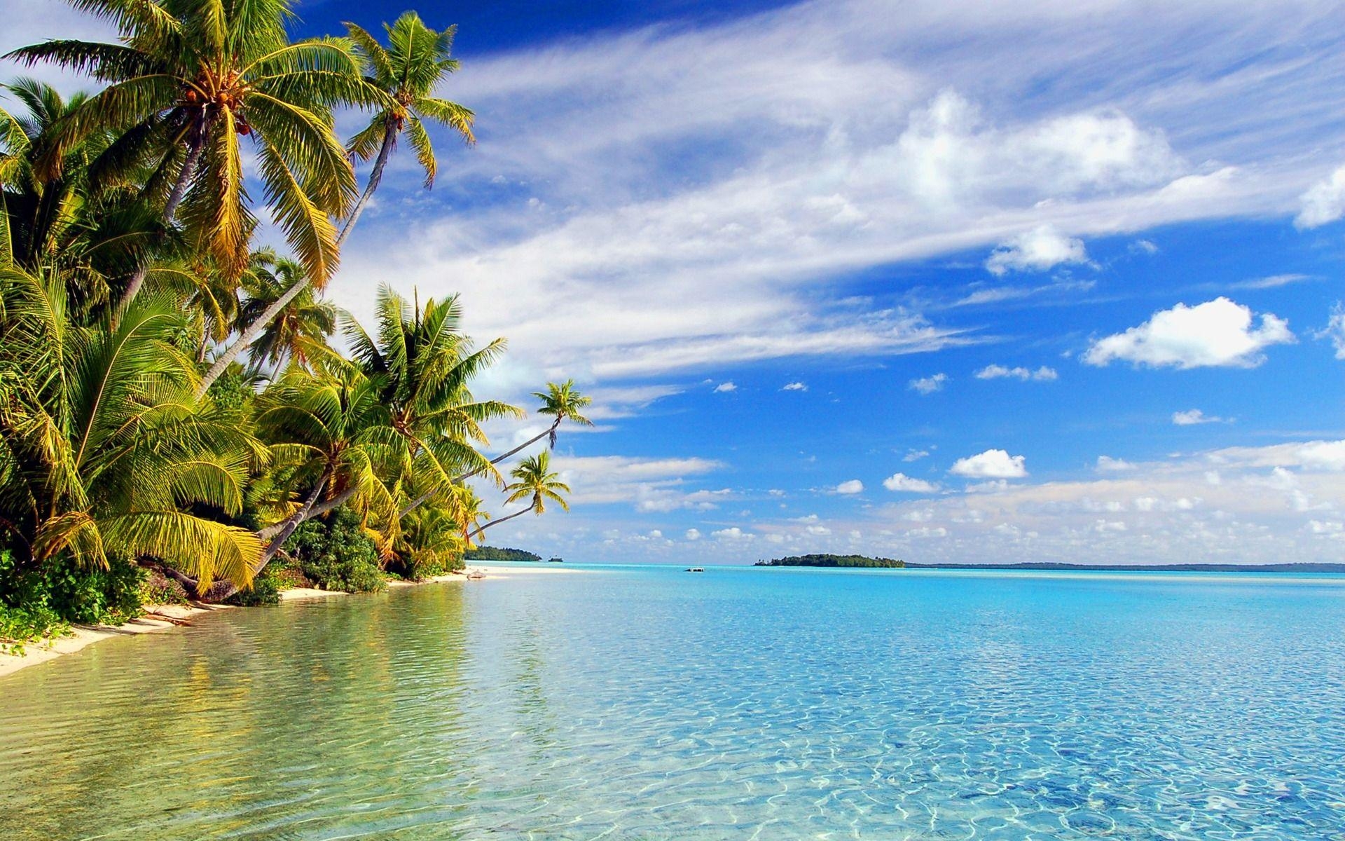 1920x1200 Aitutaki Lagoon Wallpaper Beaches Nature Wallpaper in jpg format, Desktop