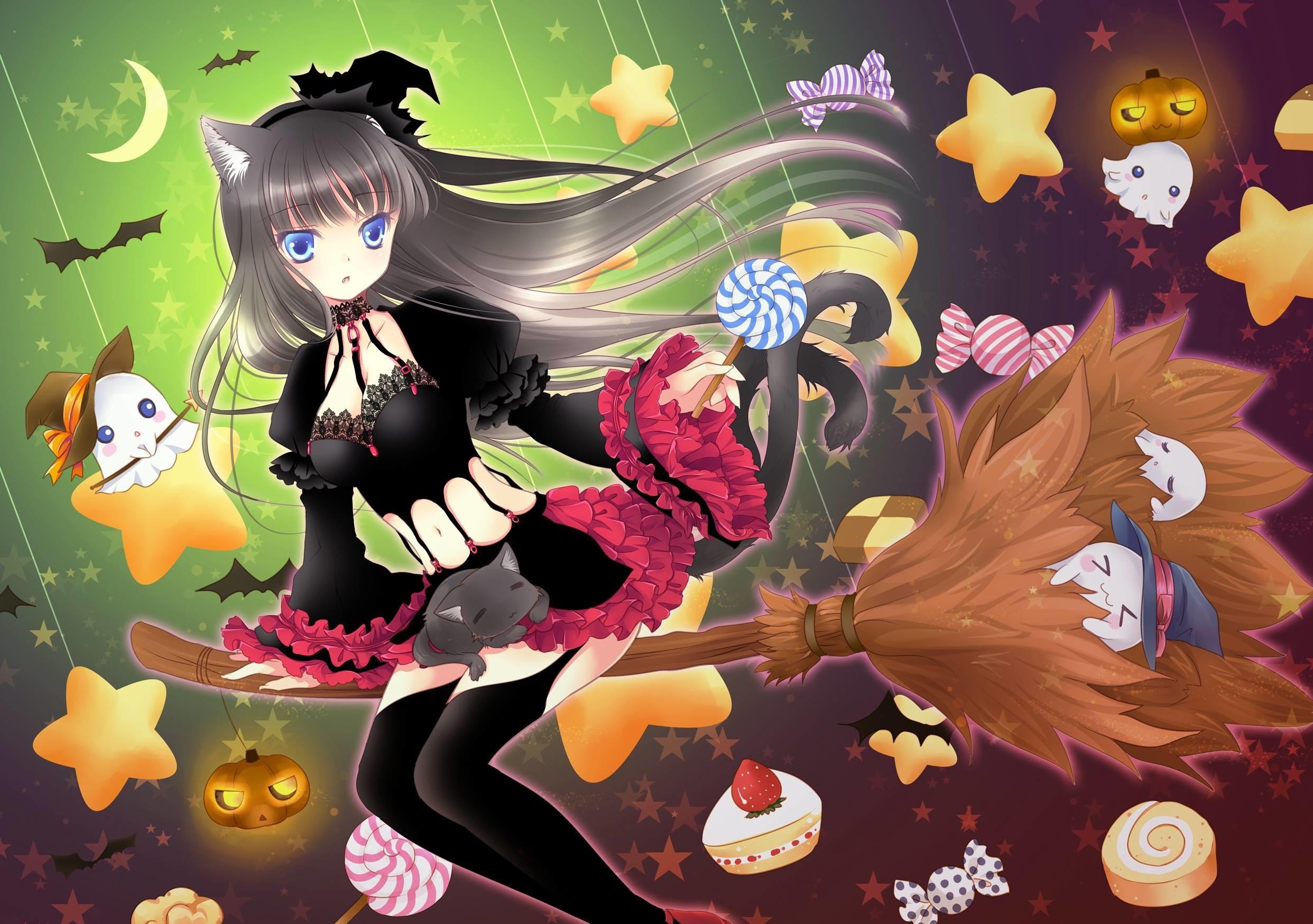 2490x1750 Anime Halloween Wallpaper, Desktop