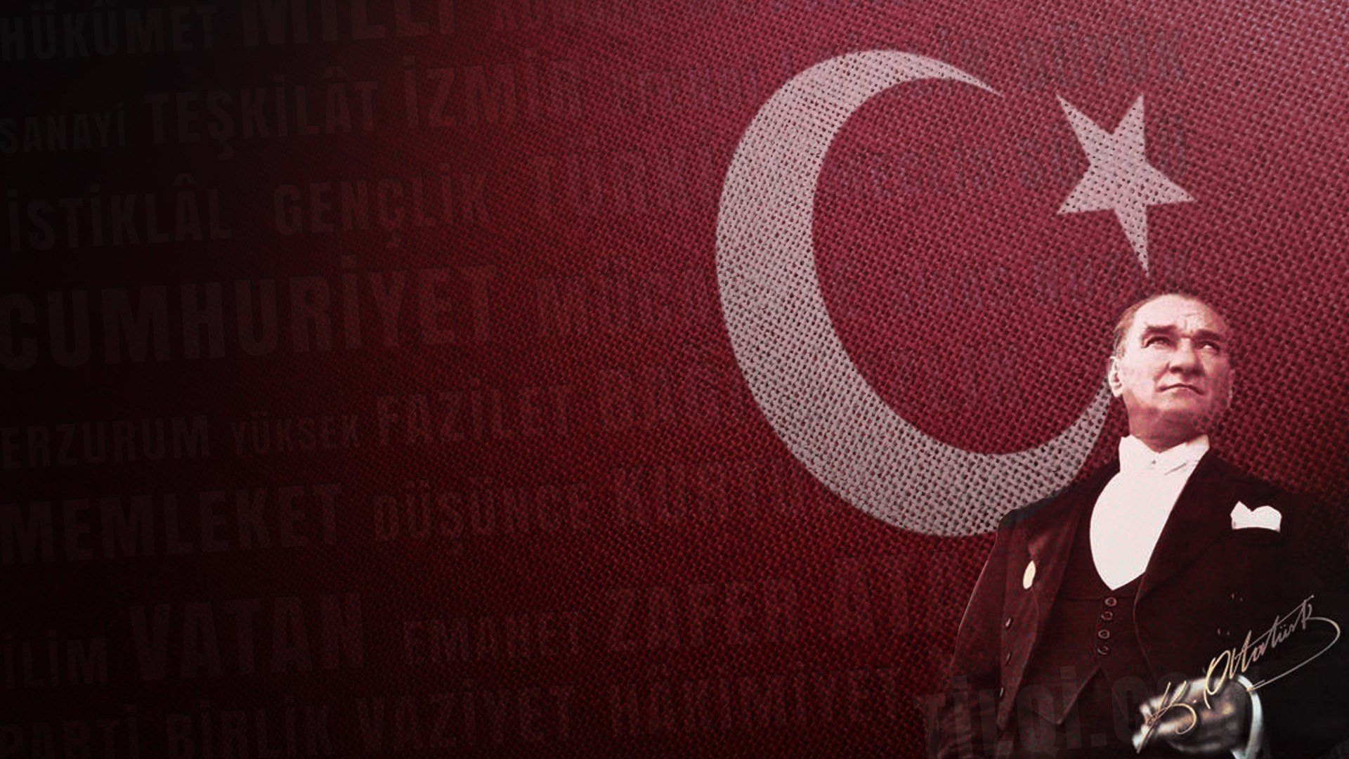 1920x1080 Mustafa Kemal Atatürk, Flag HD Wallpaper / Desktop and Mobile, Desktop