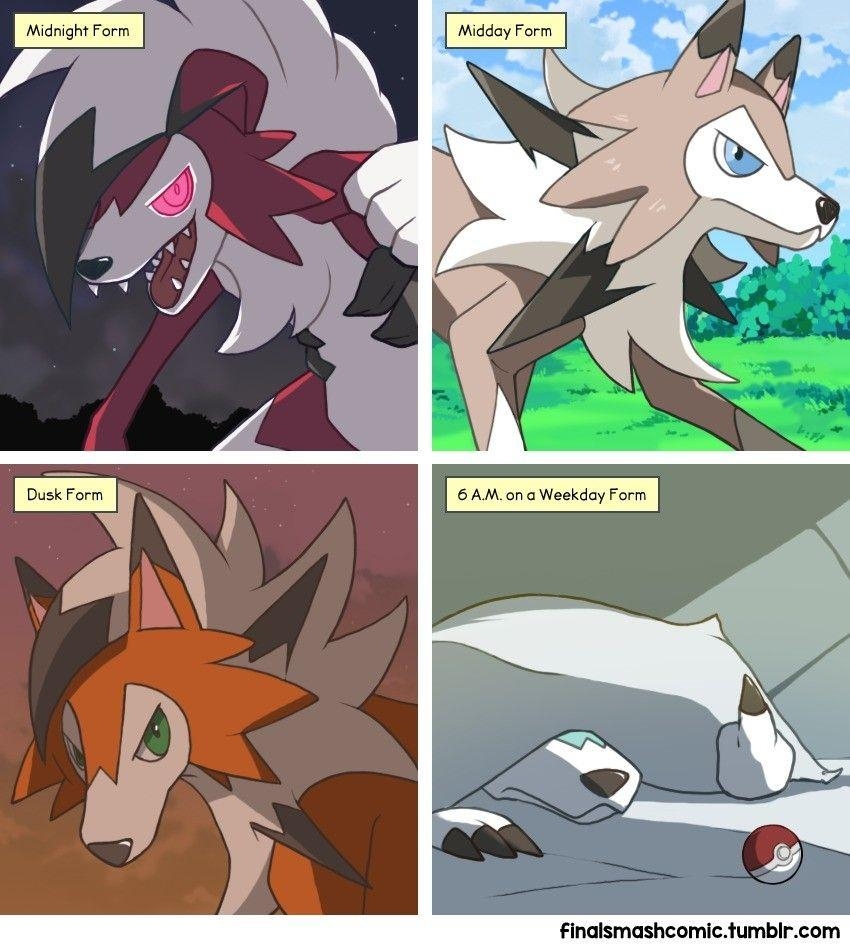 850x950 Lycanroc Forms, Phone