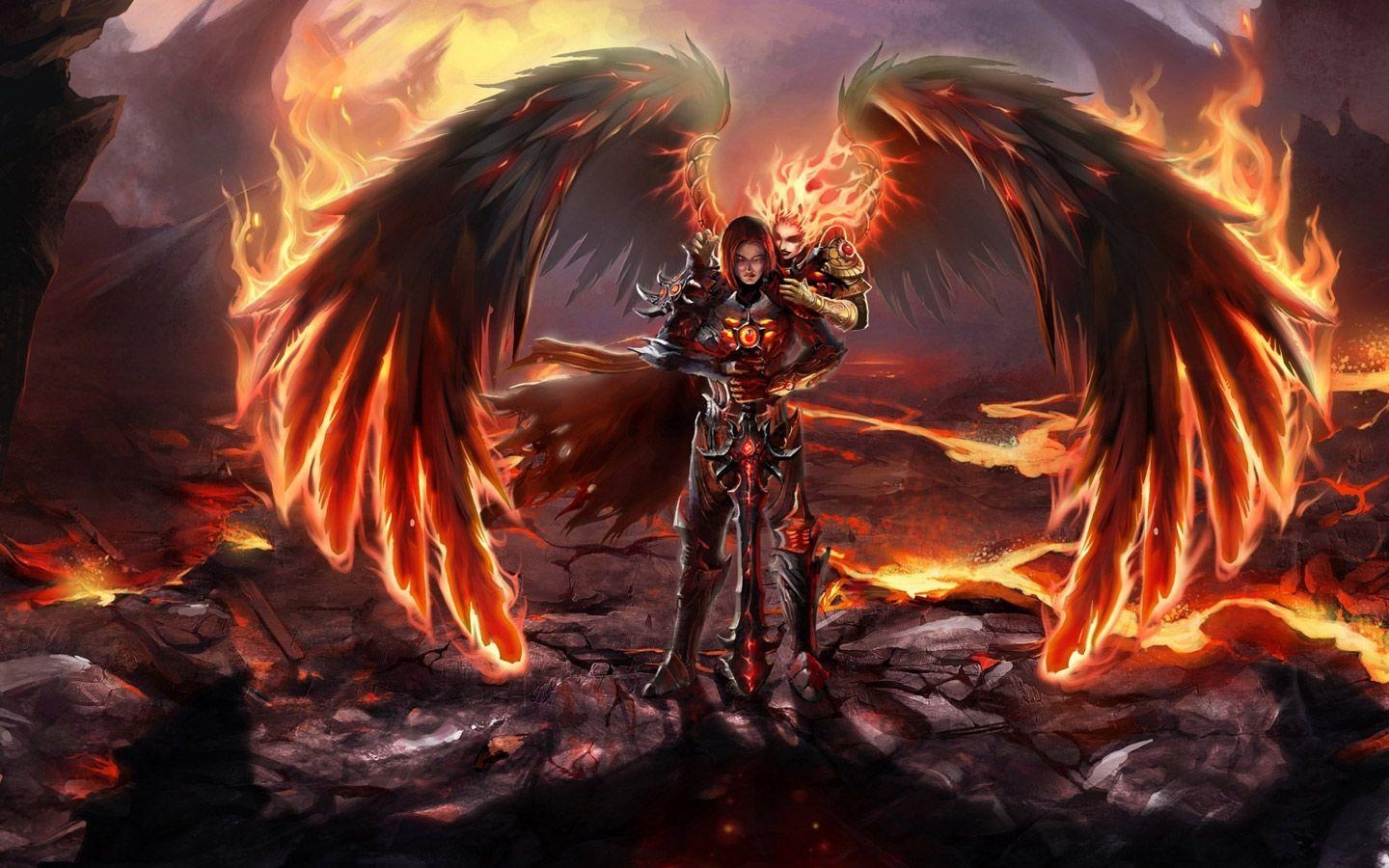 1440x900 picture of woman firefighters. Free Fantasy Fire Woman, Desktop