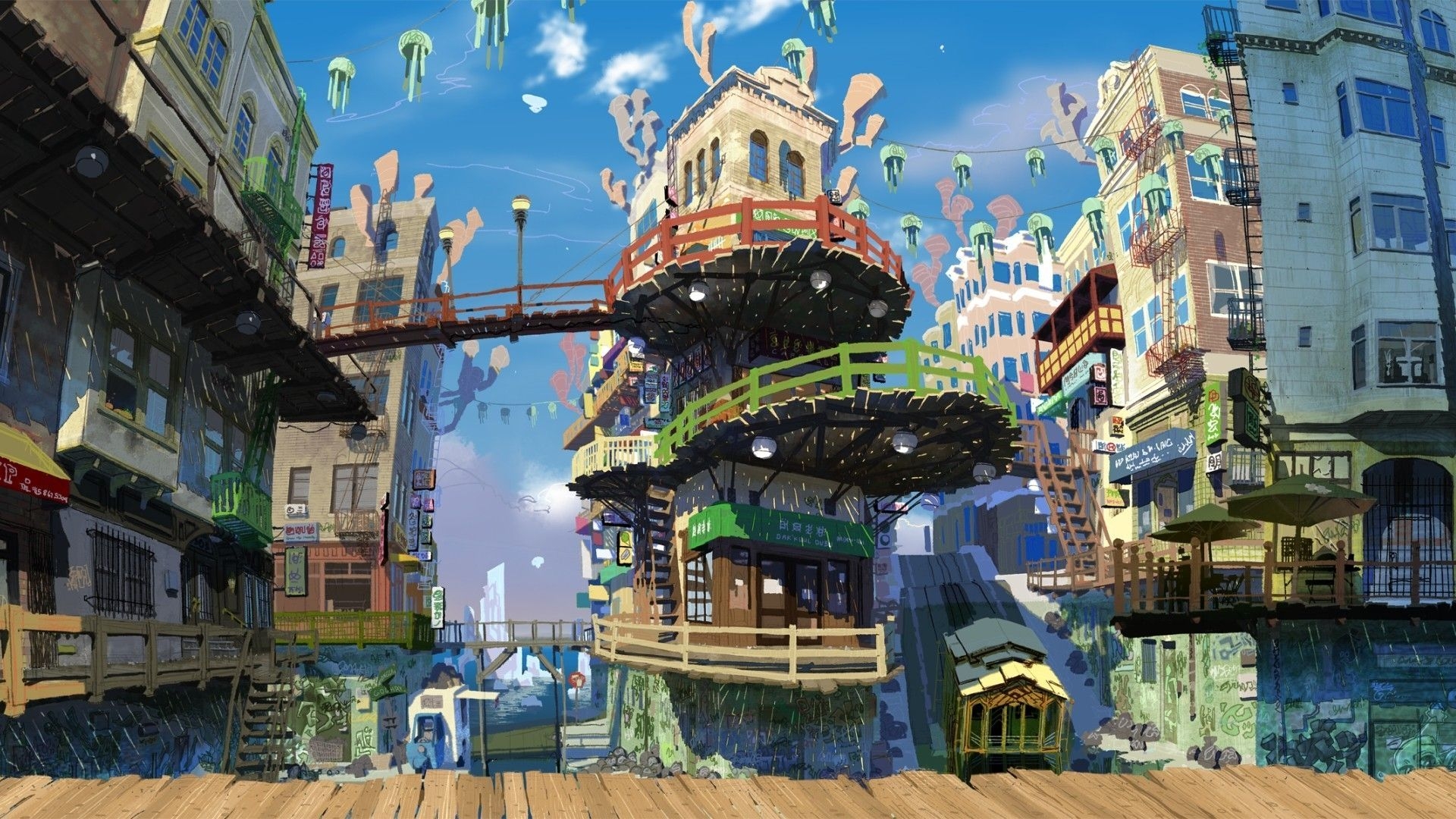 1920x1080 Anime Town Wallpaper Free Anime Town Background, Desktop