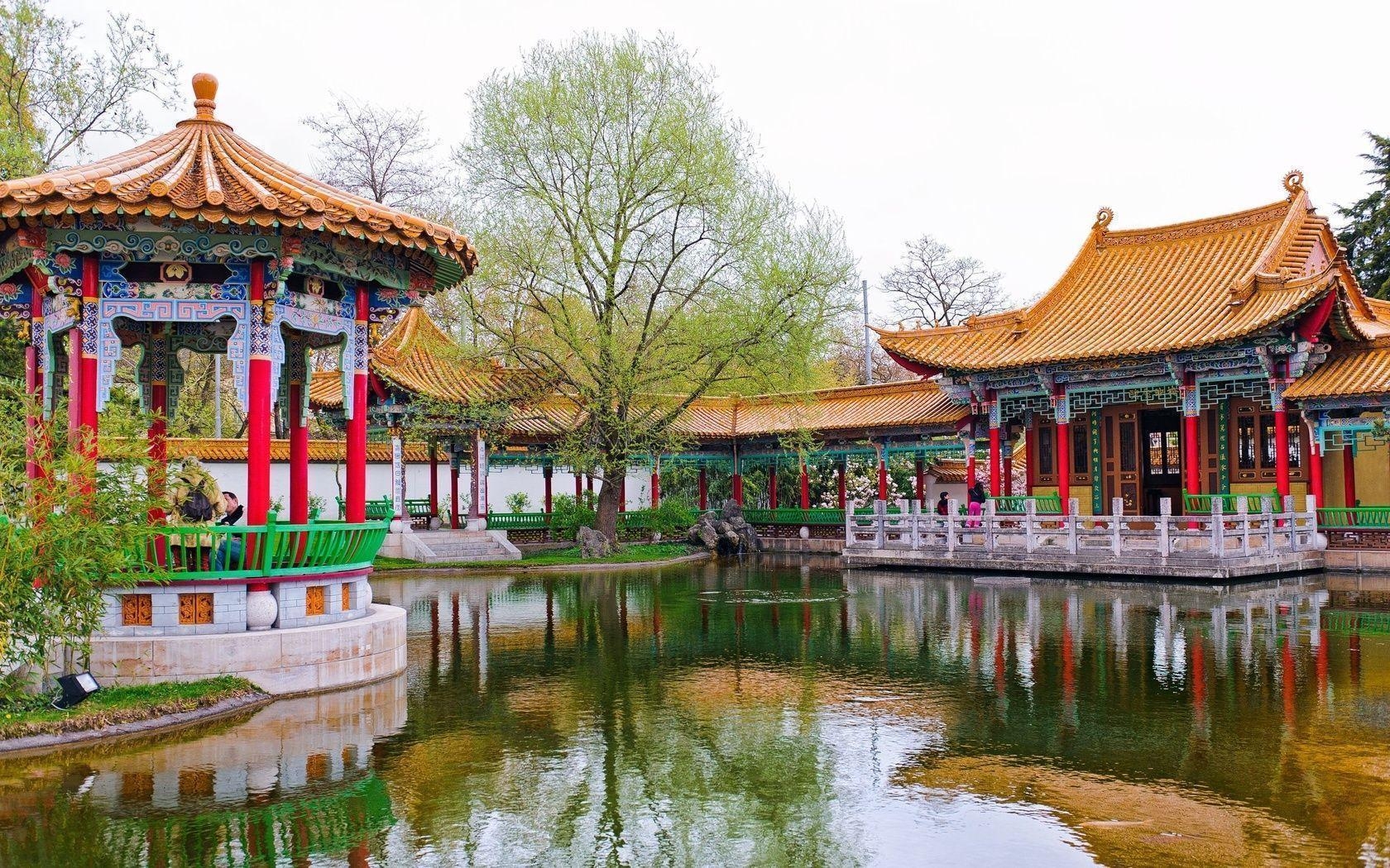 1680x1050 Park, Chinese Garden, Z__rich, Zurich, Switzerland, Desktop