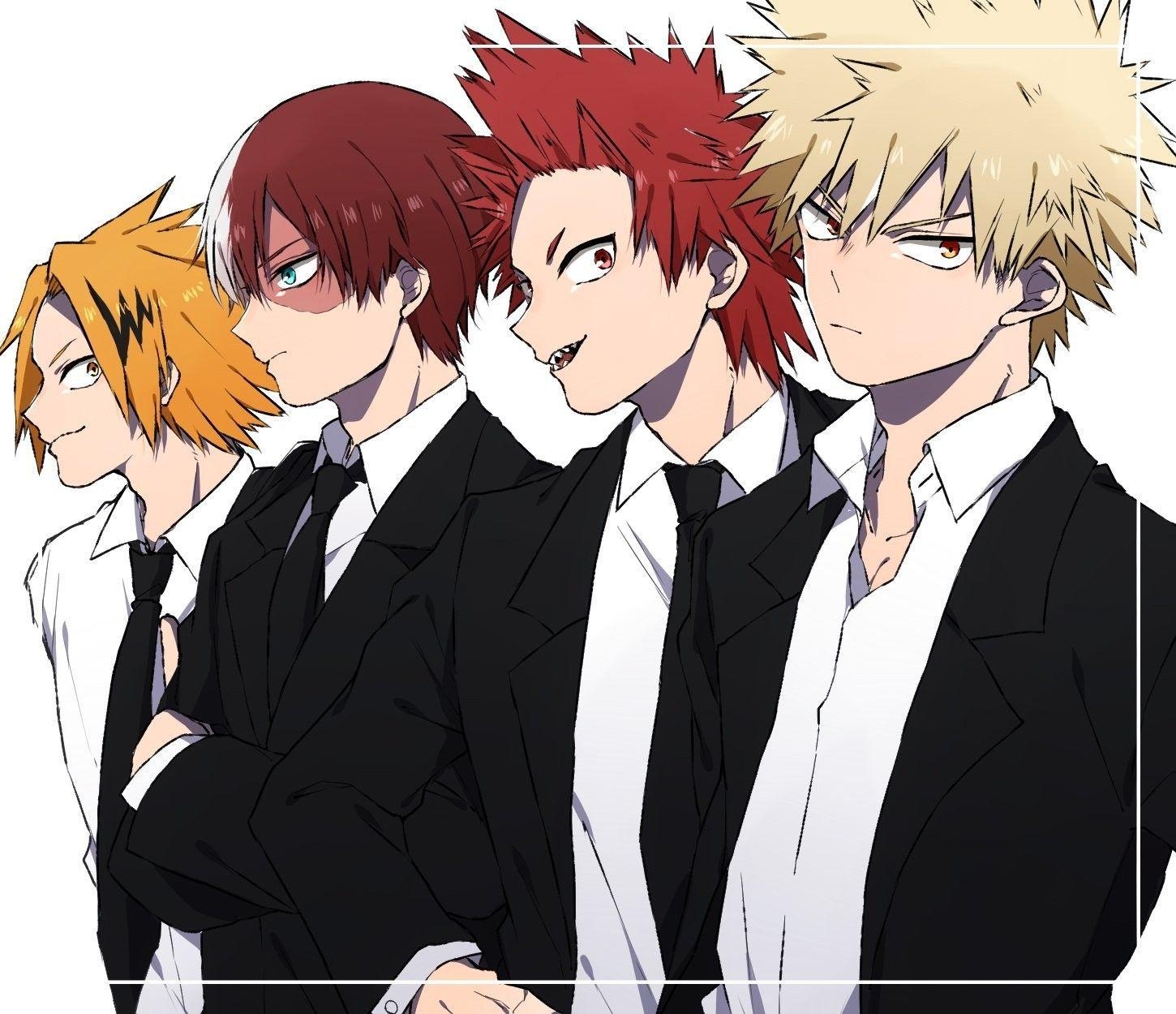 1450x1250 Bakugou Katsuki & Kirishima Eijirou & Todoroki Shouto & Kaminari, Desktop