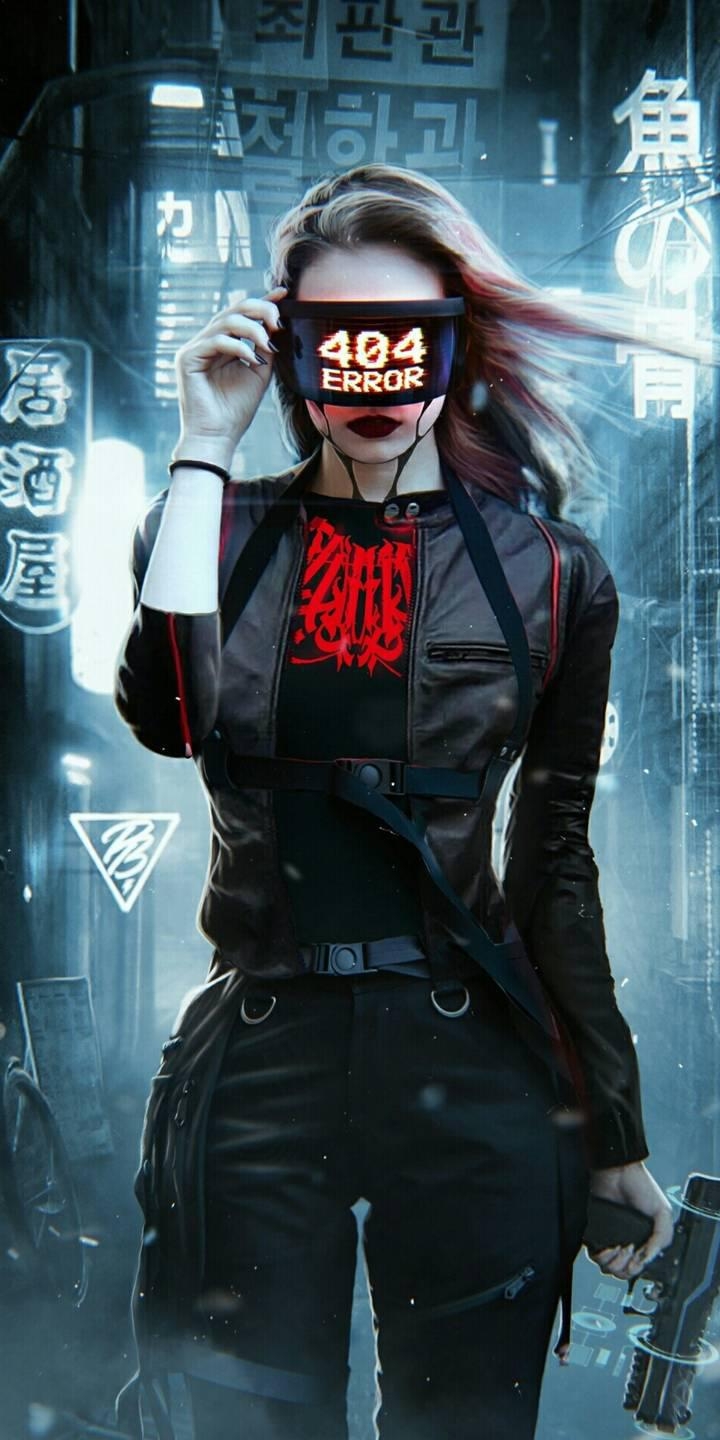 720x1440 Cyberpunk Girl HD Phone Wallpaper, Phone