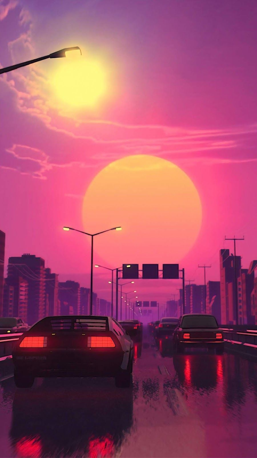 900x1600 Vaporwave Sunset. Vaporwave wallpaper, iPhone wallpaper vaporwave, Phone