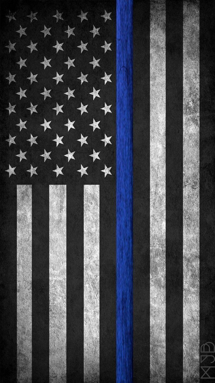 740x1320 Thin Blue Line Flag Wallpaper, Phone