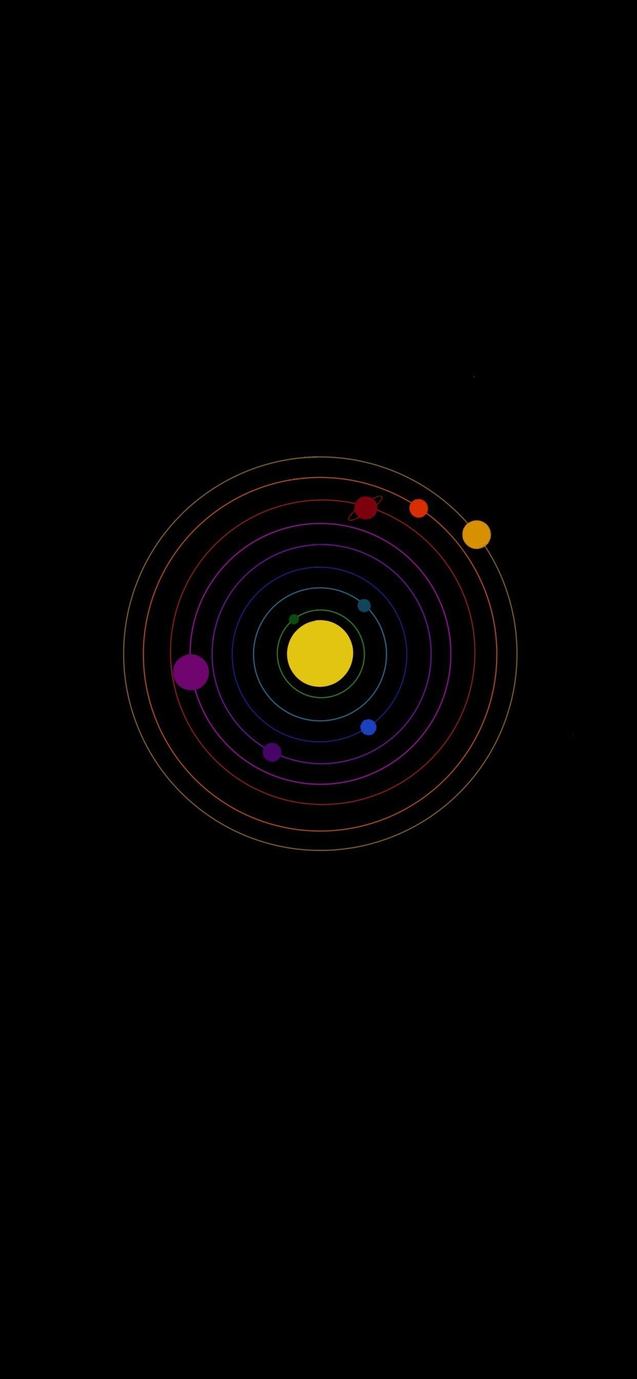 1250x2690 Minimalist solar system. iPhone X Wallpaper X Wallpaper HD, Phone