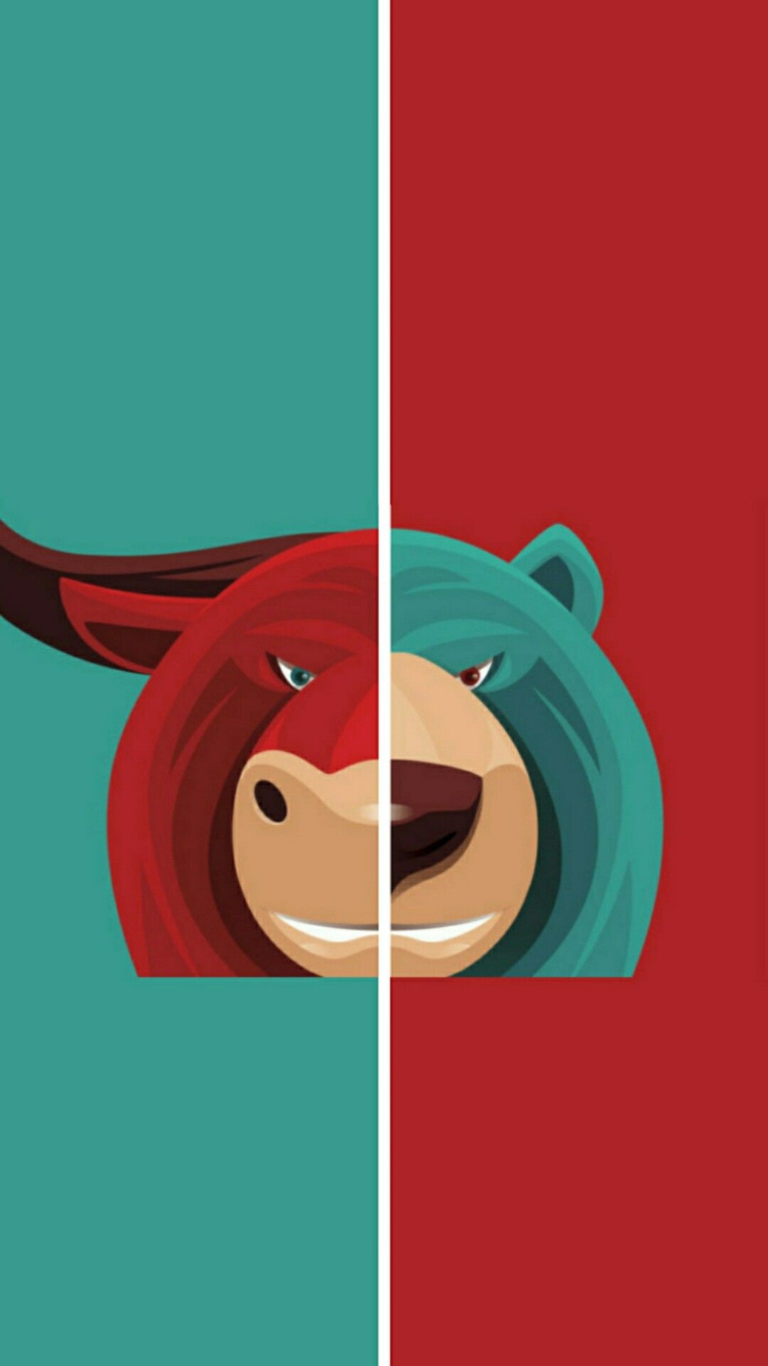 1080x1920 Bulls bears. Stock market. Stock market wallpaper creative, Bear vs bull, Cute emoji wallpaper, Phone