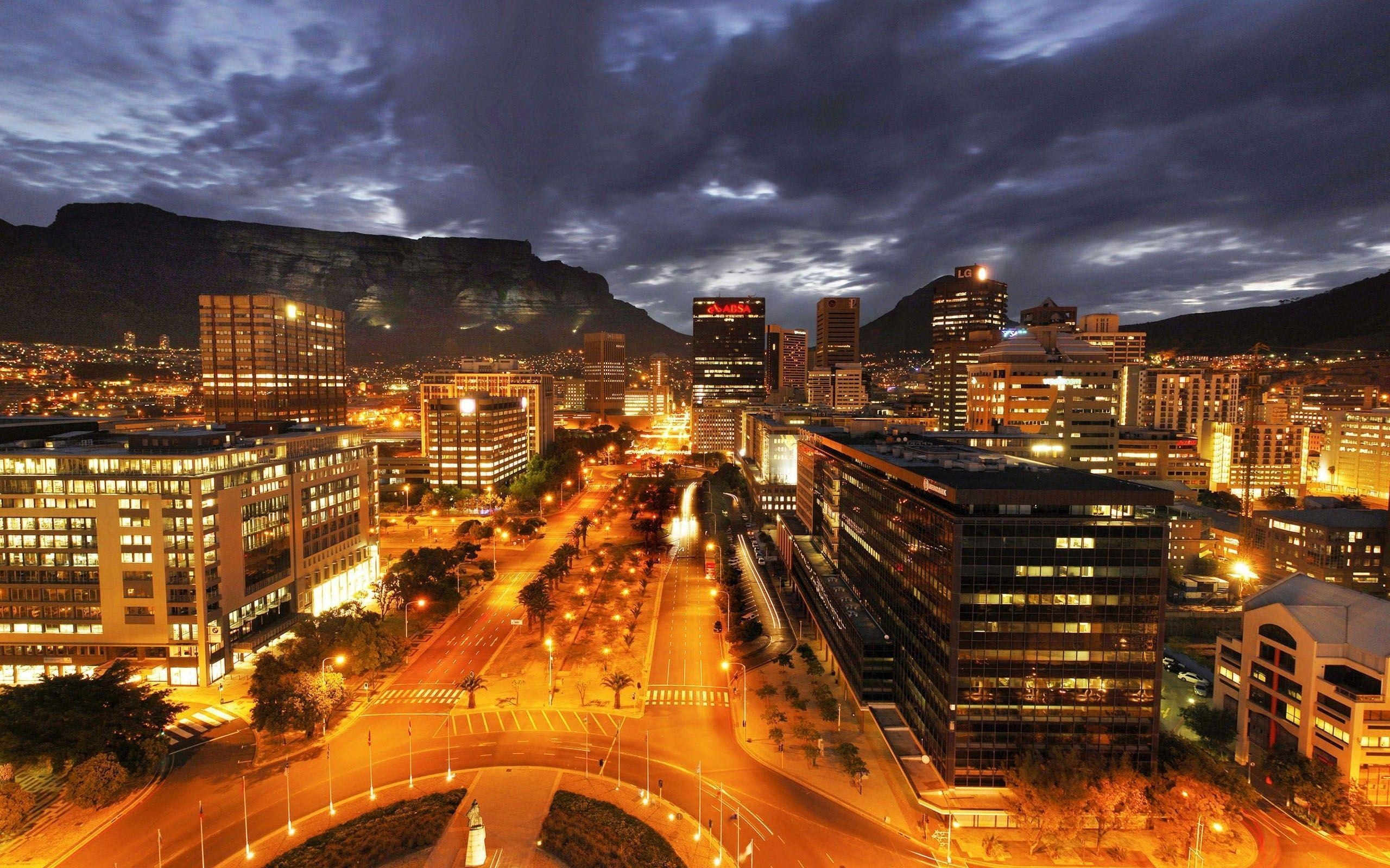 2560x1600 Cape Town 3D City Night Light Wallpaper HD Wallpaper, Desktop