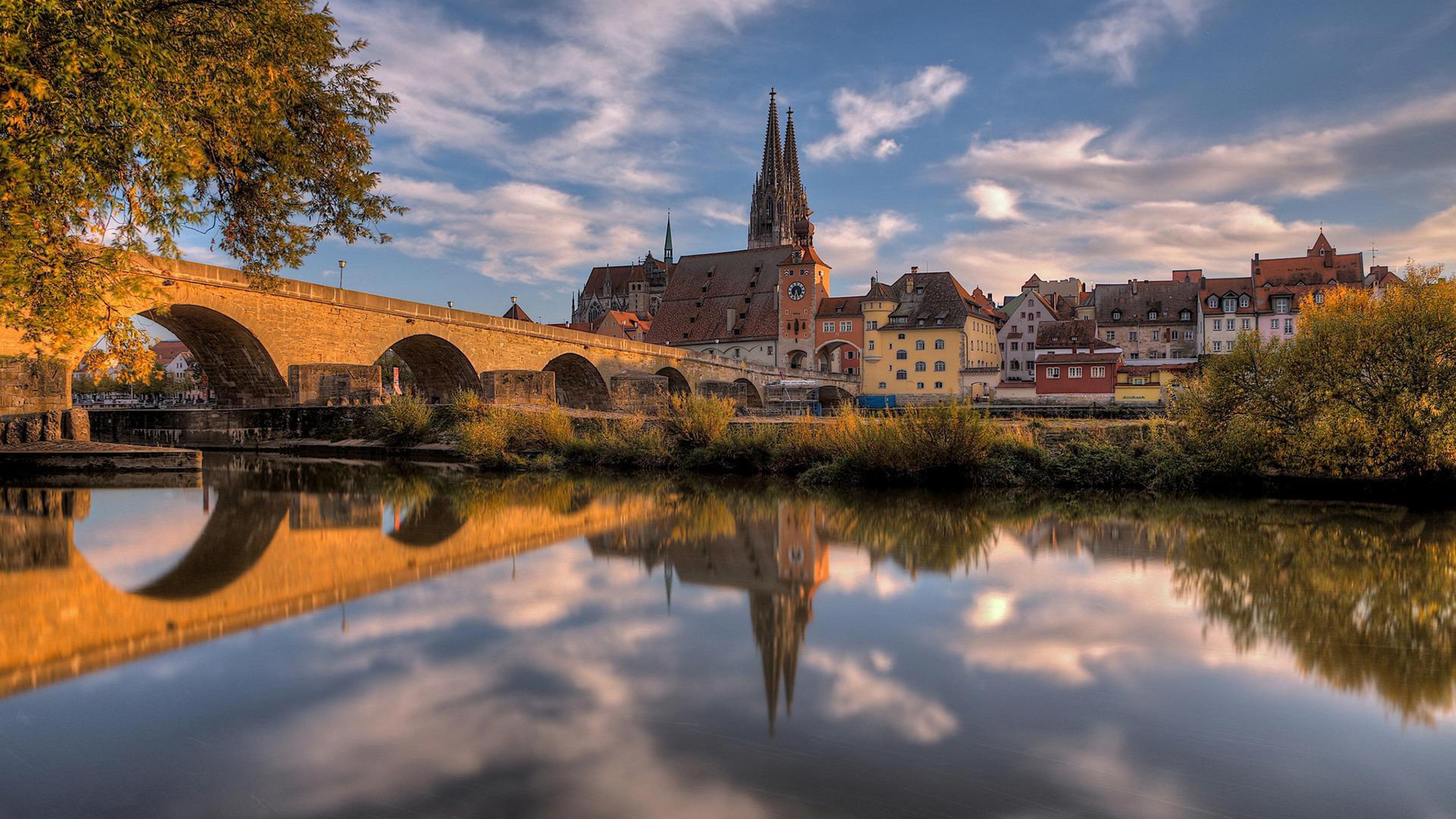 3840x2160 World Church Sky Germany Regensburg Europe House HD Wallpaper, Desktop