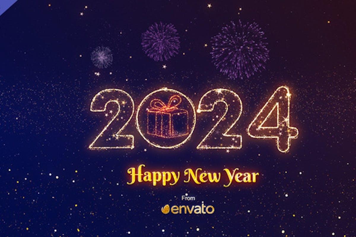 1200x800 Happy New Year 2024 Greetings, Video, Desktop