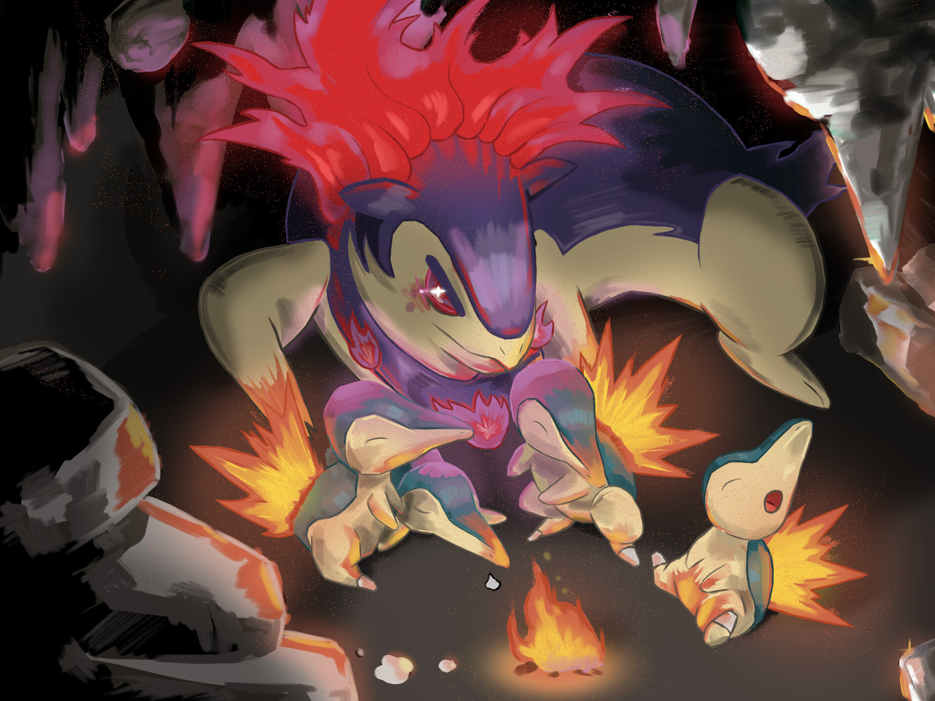 1890x1420 Cyndaquils & Typhlosion, Desktop