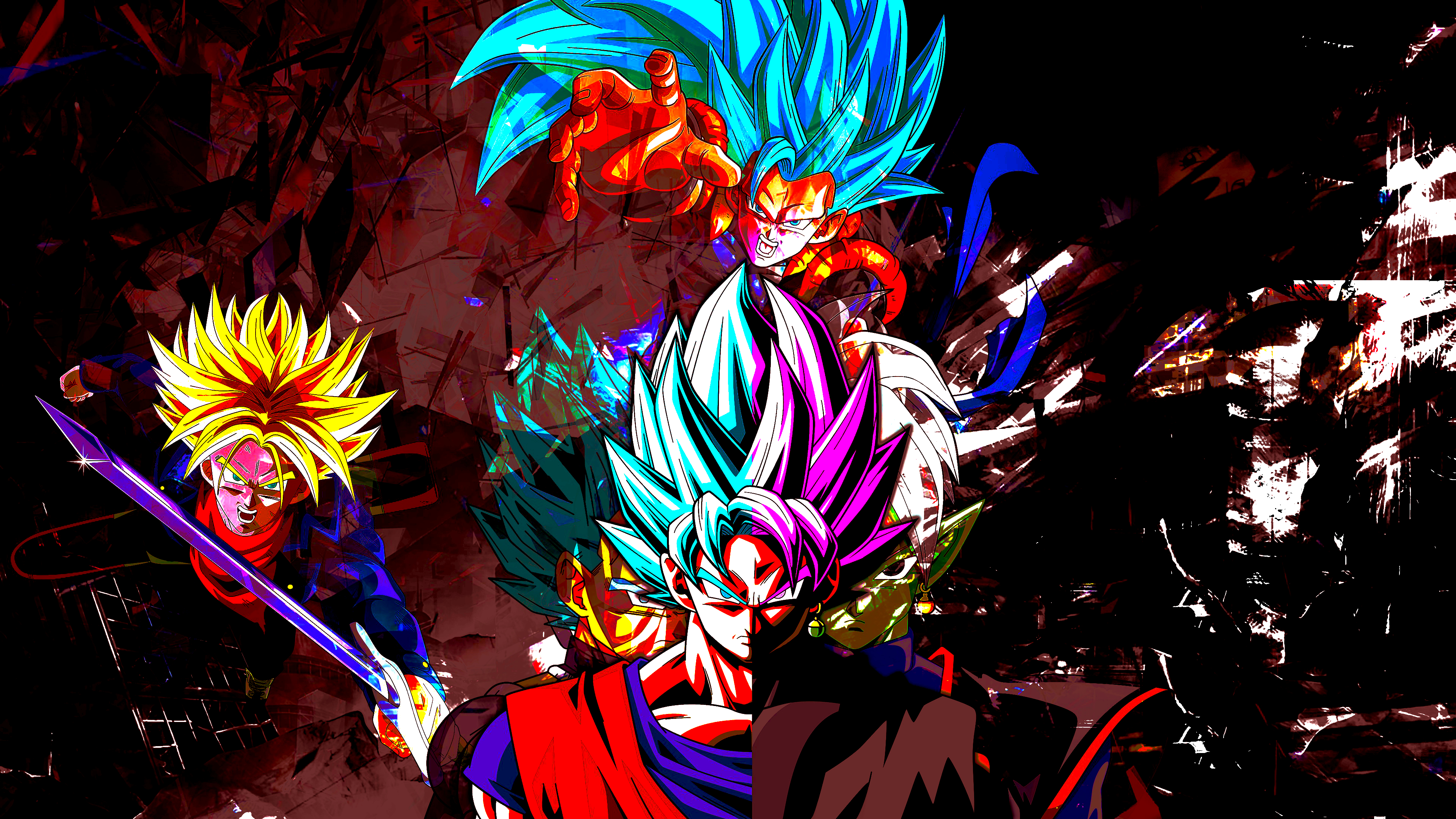 3840x2160 Black Dragon Ball Dragon Ball Super Gogeta Dragon Ball Goku Super Saiyan Super Saiyan Blue Super Sai Wallpaper:, Desktop