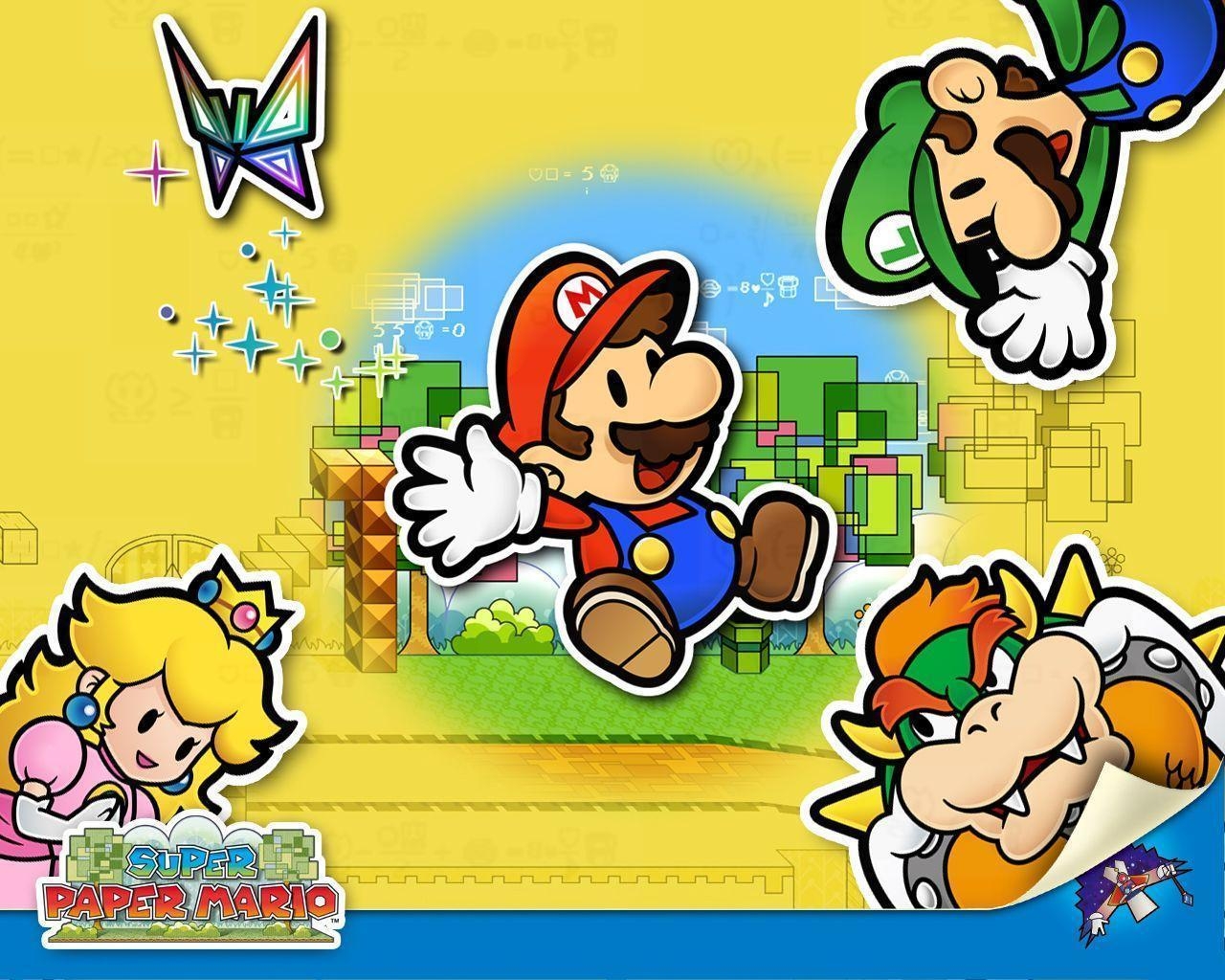 1280x1030 Princess Peach Super Paper Mario Tippi Luigi Bowser Et Compte, Desktop