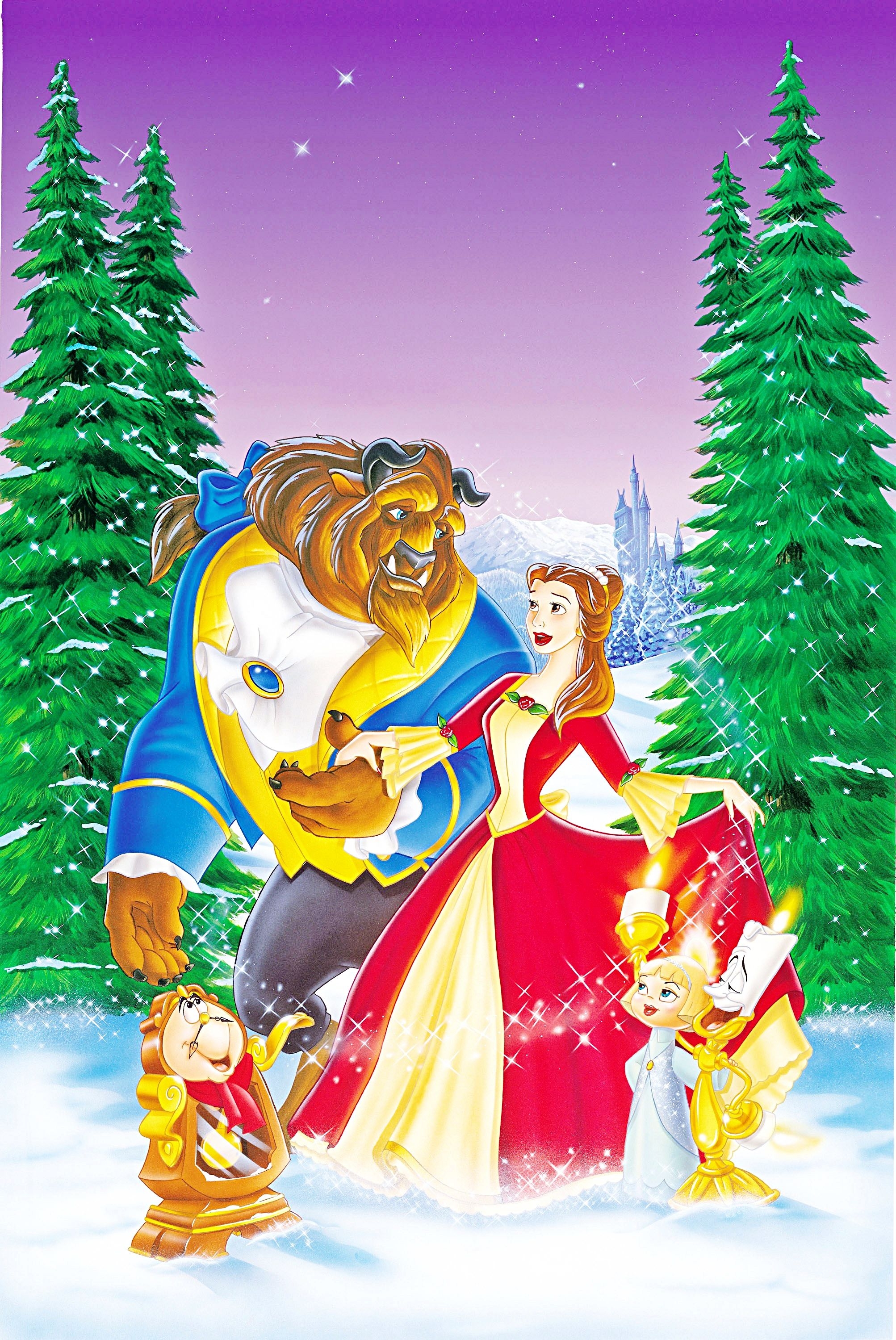 2010x3000 Walt Disney Posters and the Beast: The Enchanted Christmas Disney Characters Photo, Phone