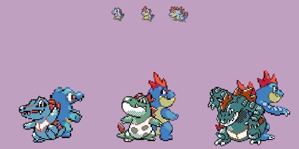 1030x520 Totodile Family Wallpaper By Hylian Bit, Desktop