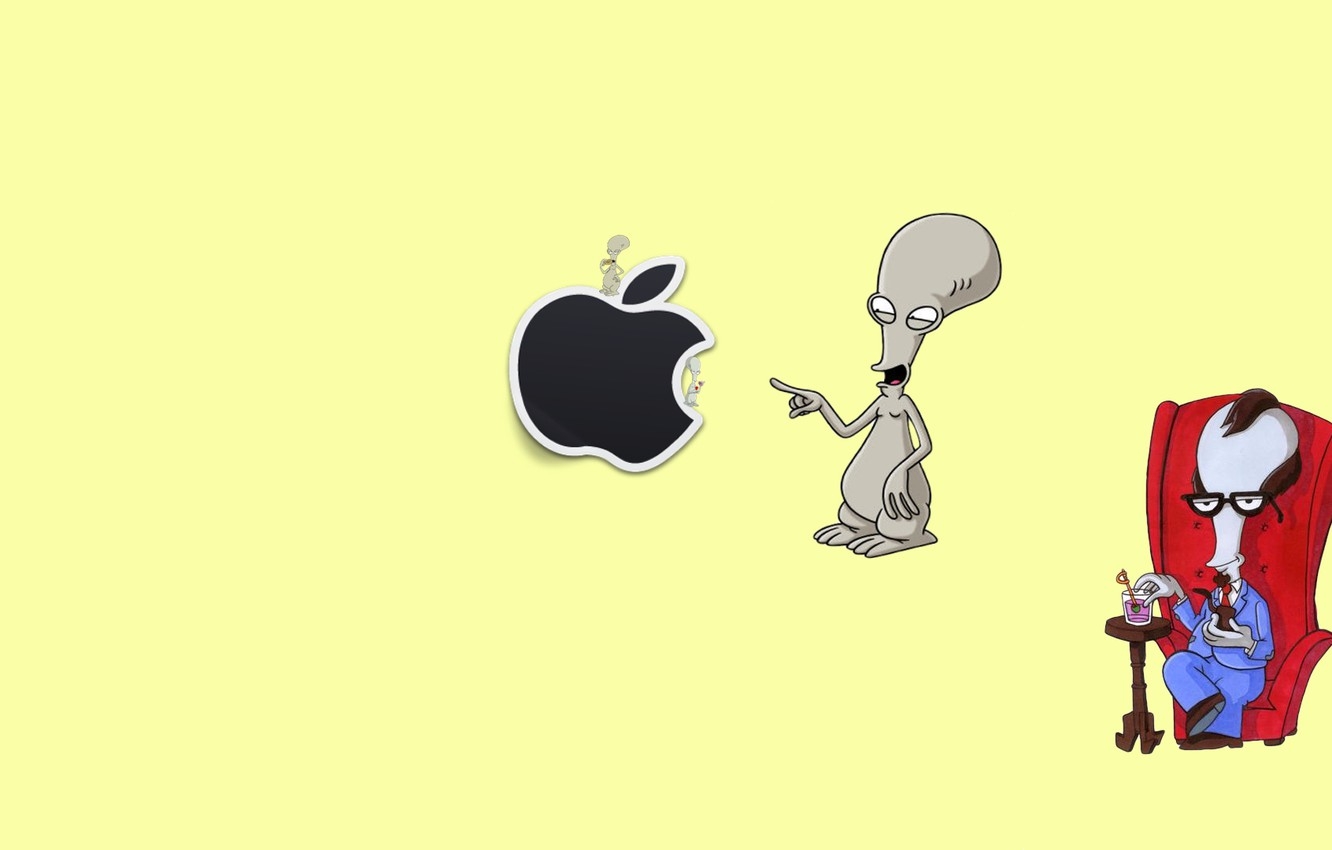 1340x850 Wallpaper Apple, Mac, Roger, American Dad image for desktop, section фильмы, Desktop