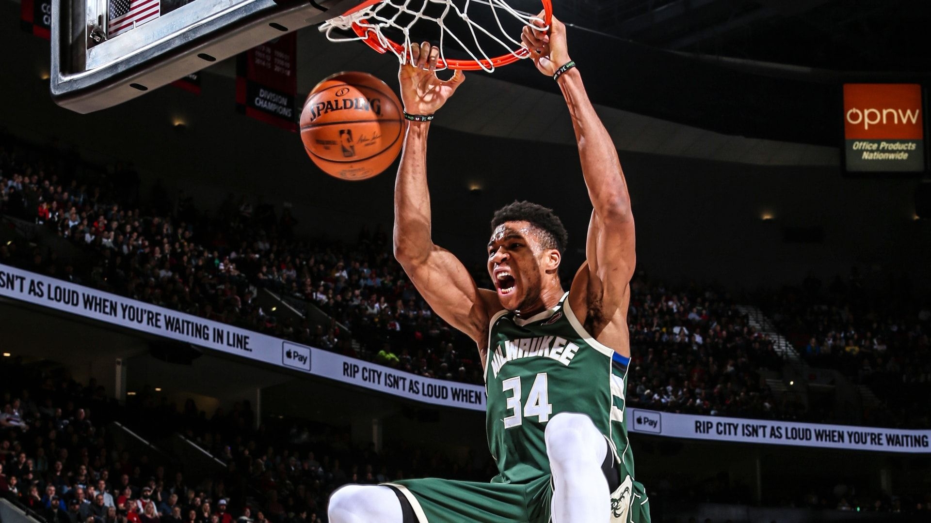 1920x1080 Every Giannis Antetokounmpo Slam Dunk From 2019 20, Desktop