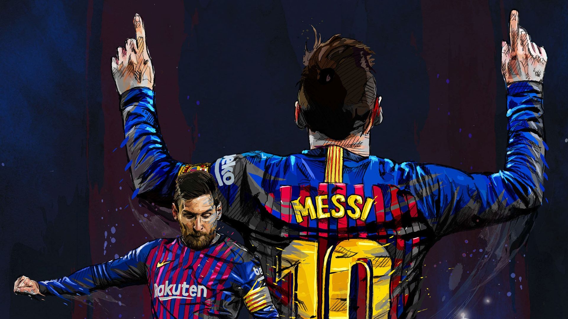 1920x1080 Lionel Messi FC Art Laptop Full HD 1080P HD 4k Wallpaper, Image, Background, Photo and Picture, Desktop