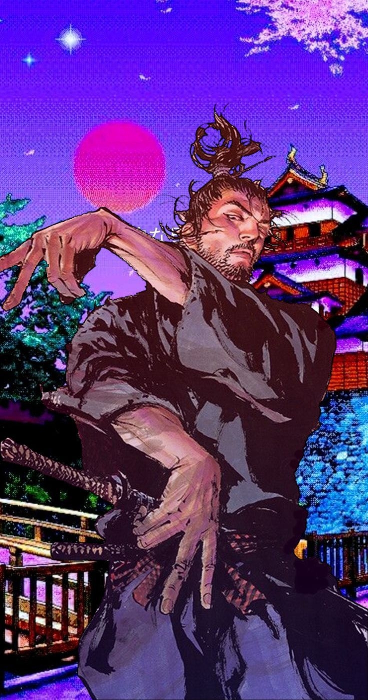 740x1400 Wallpaper Vagabond Musashi Shinmen Takezo. Vagabond Manga, Dark Purple Wallpaper, Miyamoto Musashi, Phone